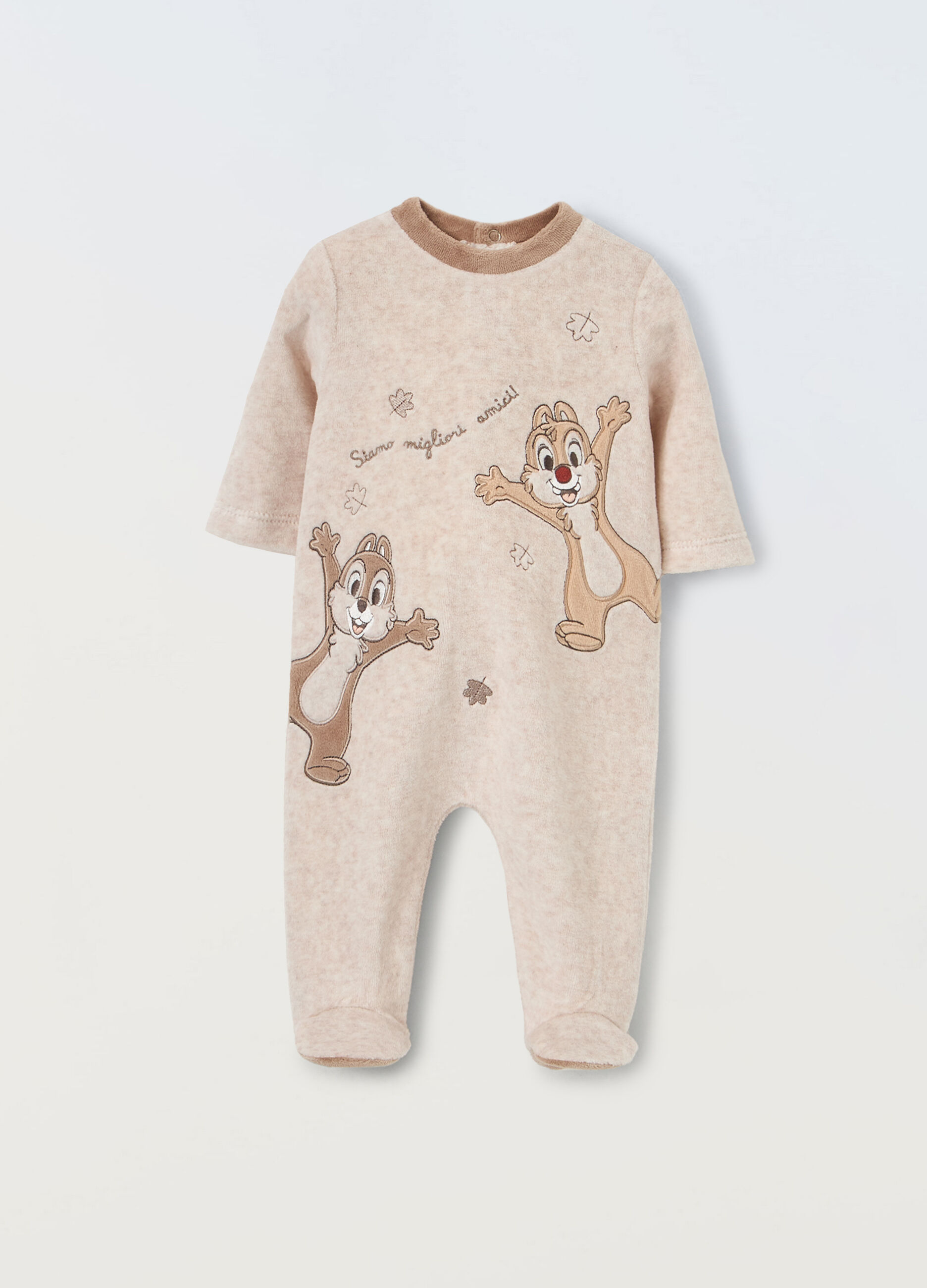 Tutina velours con ricami neonato_0