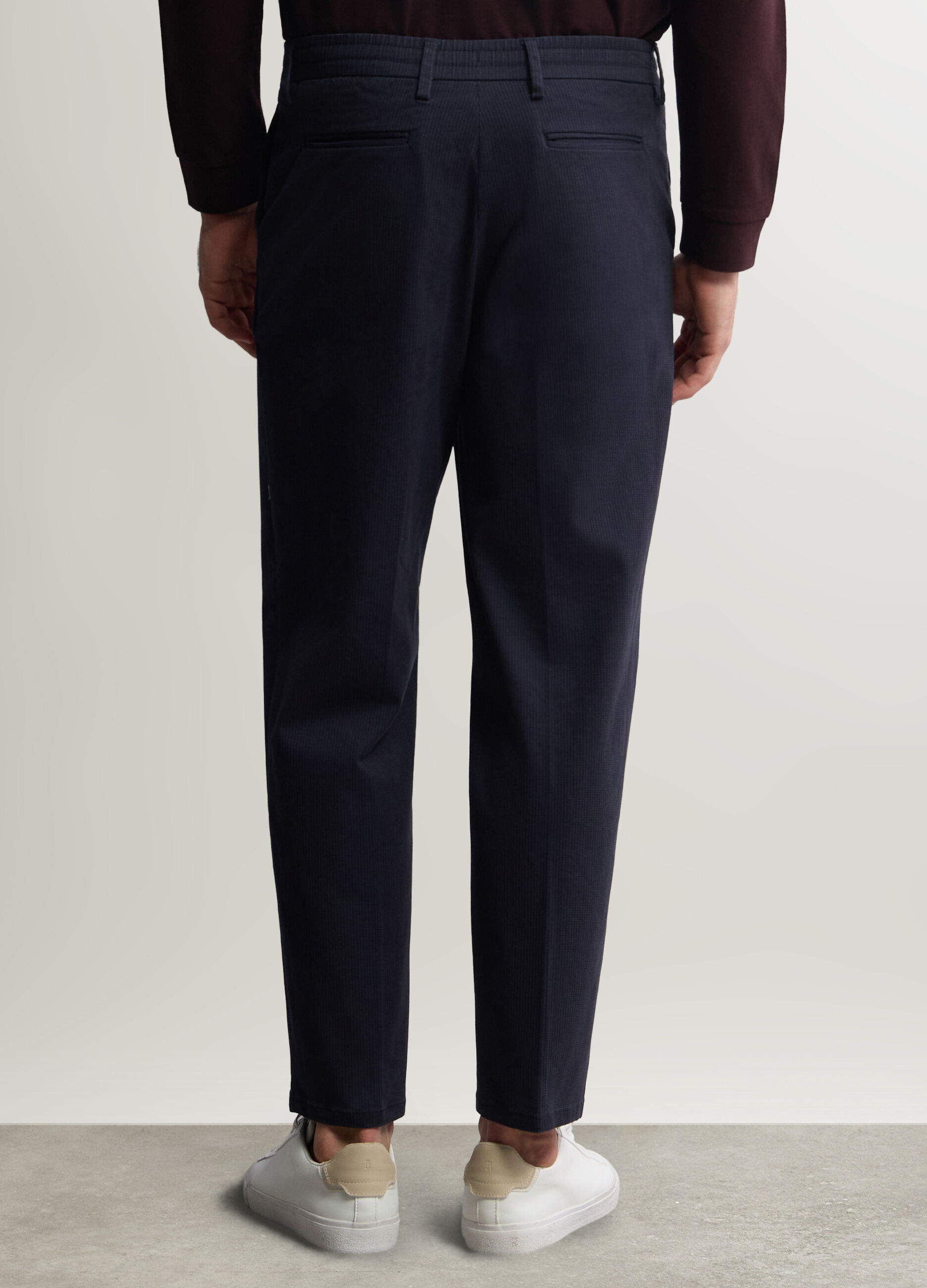 Pantaloni chino relaxed fit in cotone stretch uomo_2