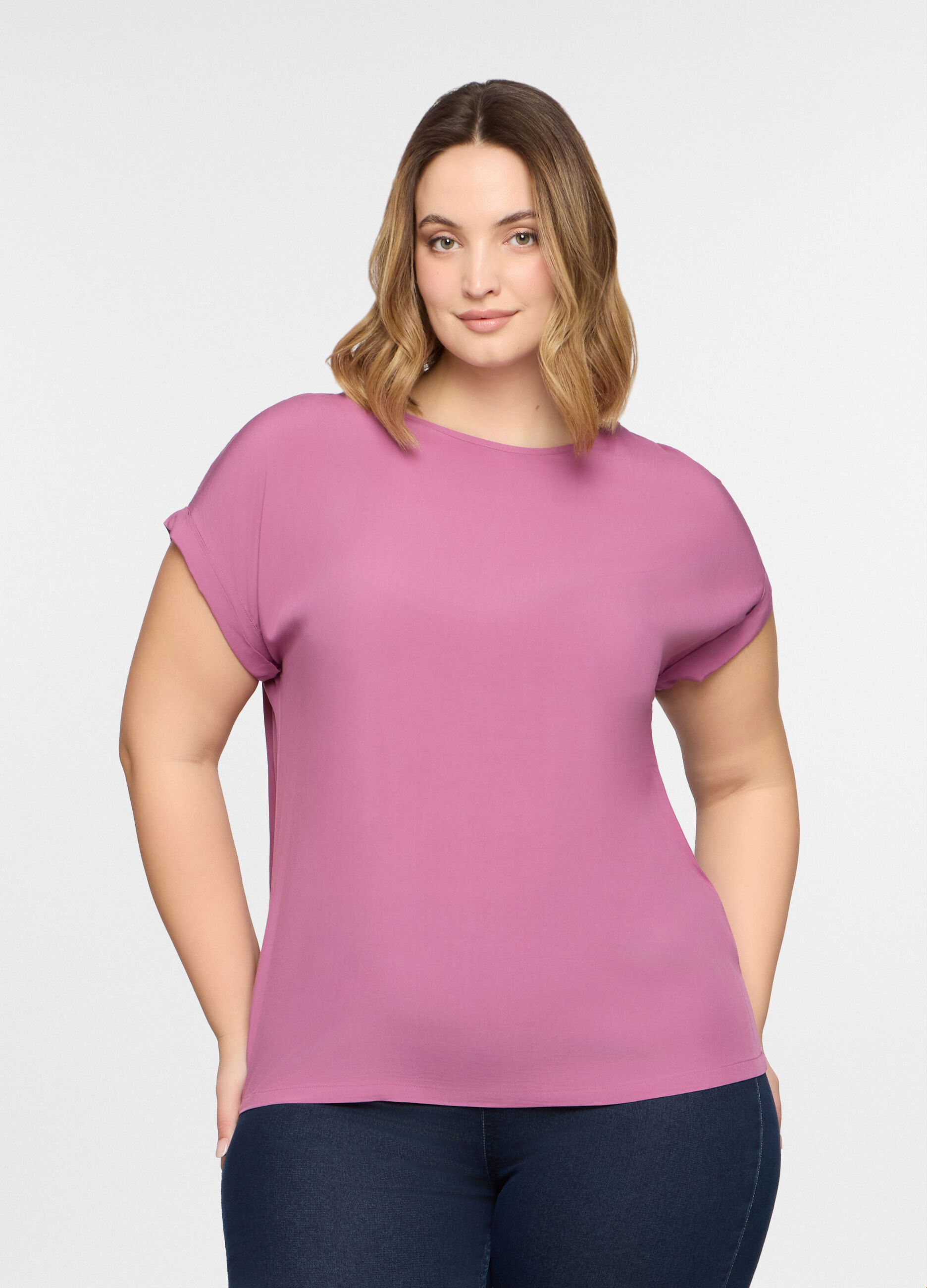 T-shirt girocollo donna curvy_0