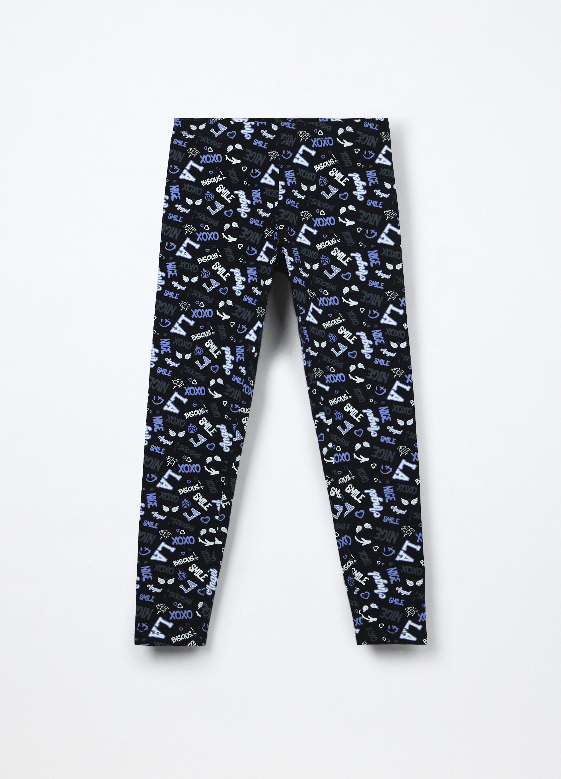 Leggings in french terry di cotone stretch ragazza_0