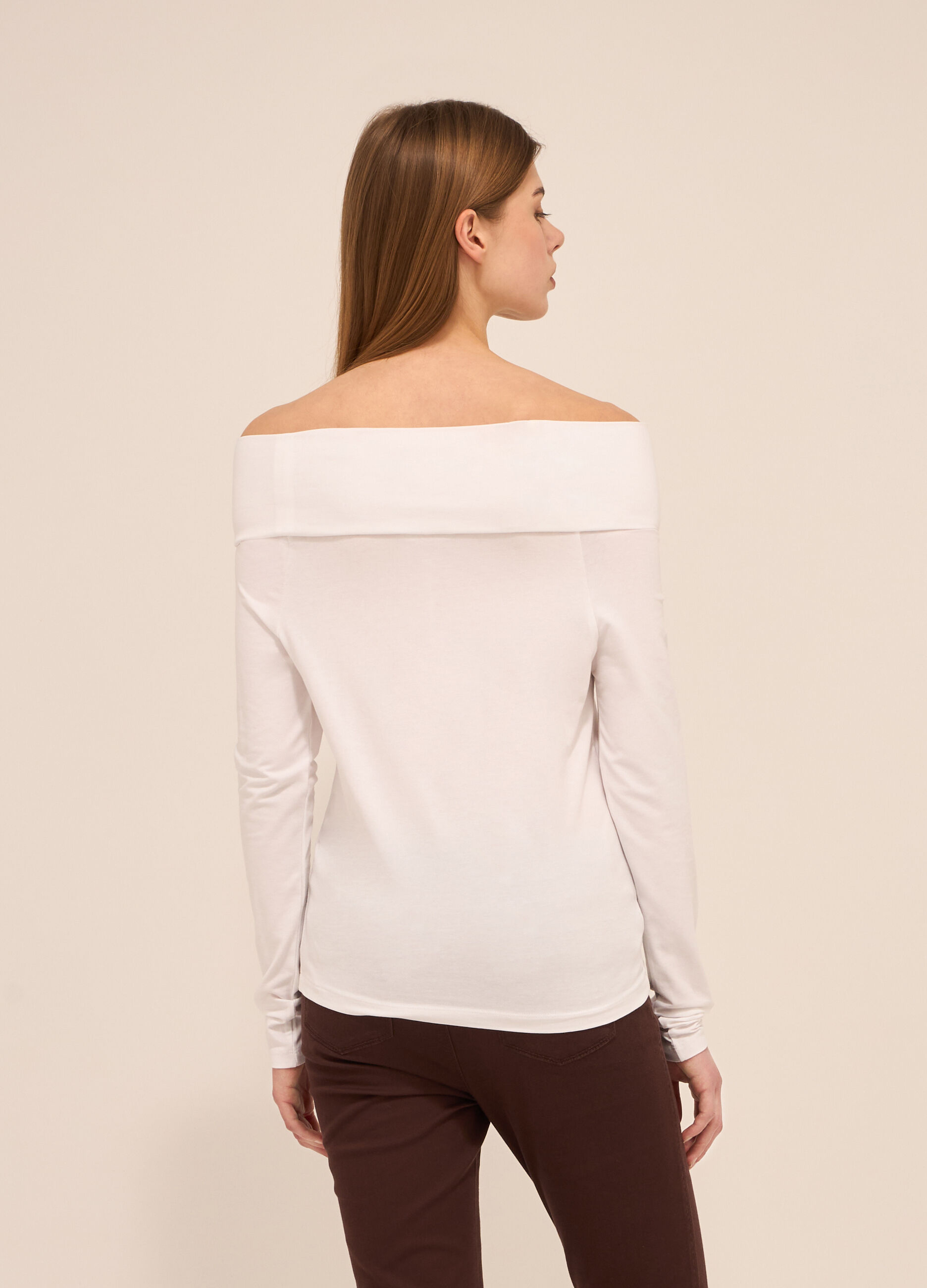 T-shirt in cotone stretch donna_1