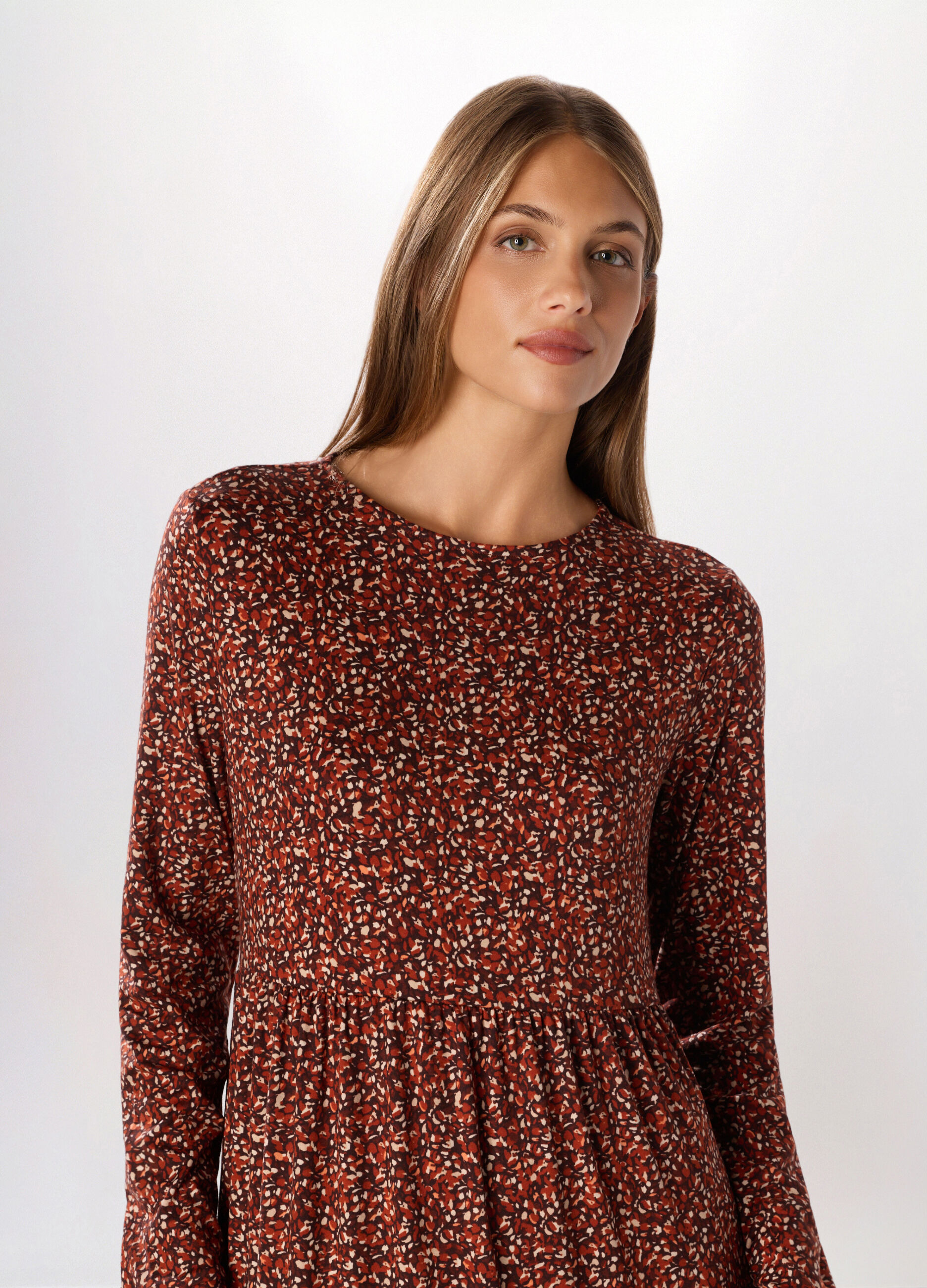 Abito in jersey con stampa donna_2