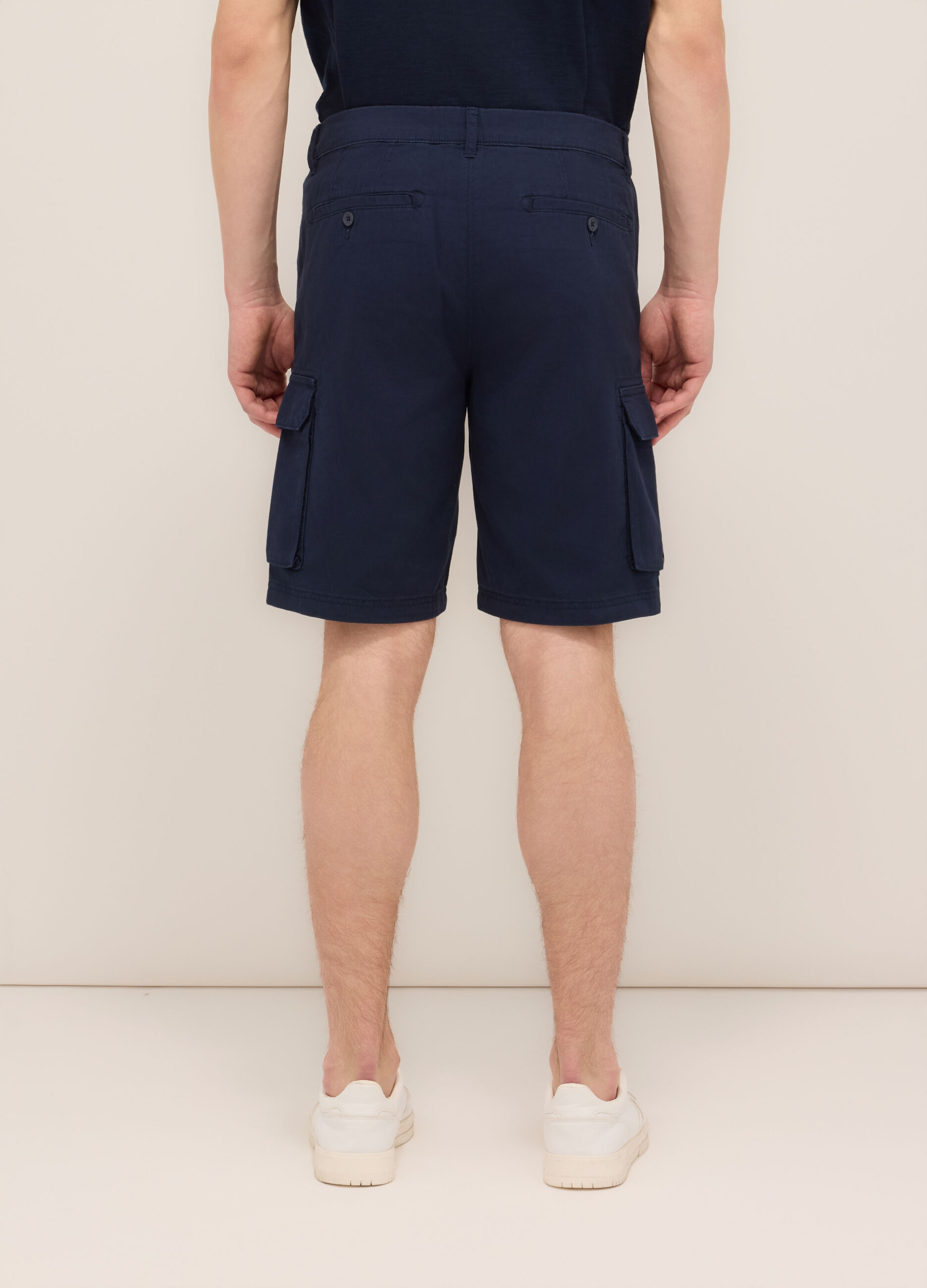 Bermuda in puro twill di cotone uomo_1