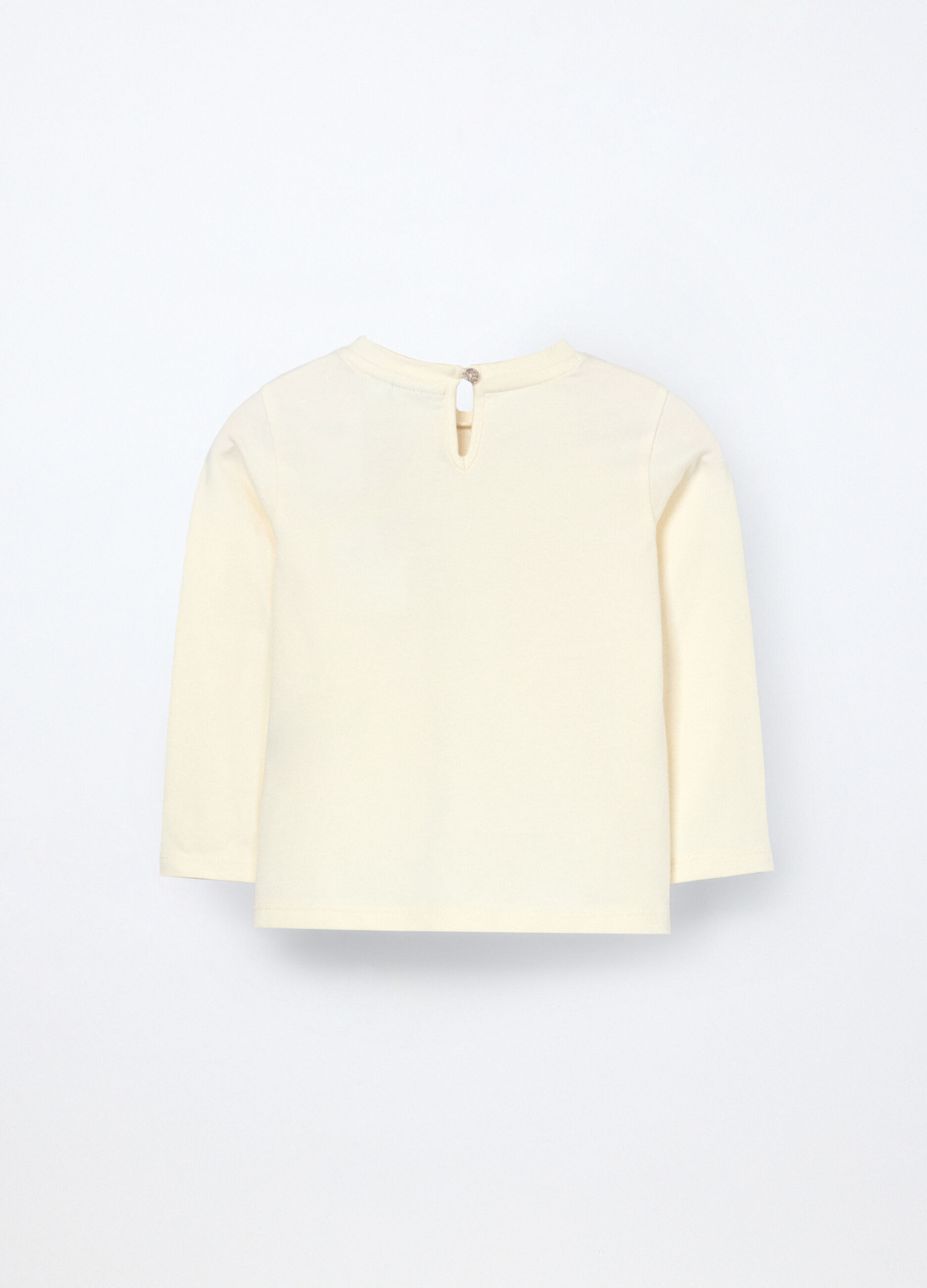 T-shirt in jersey di cotone stretch neonata_1