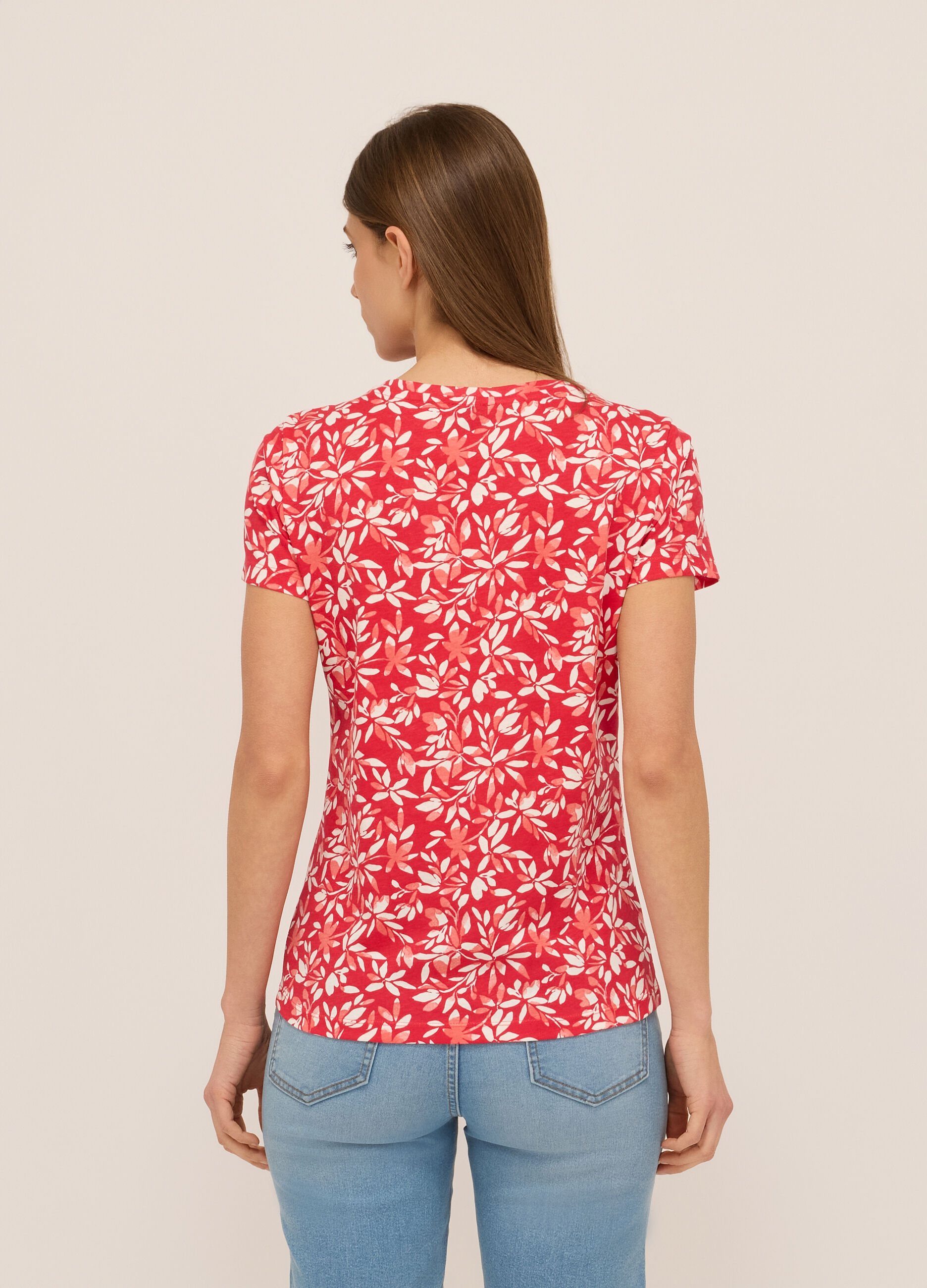 T-shirt in jersey di puro cotone donna_1