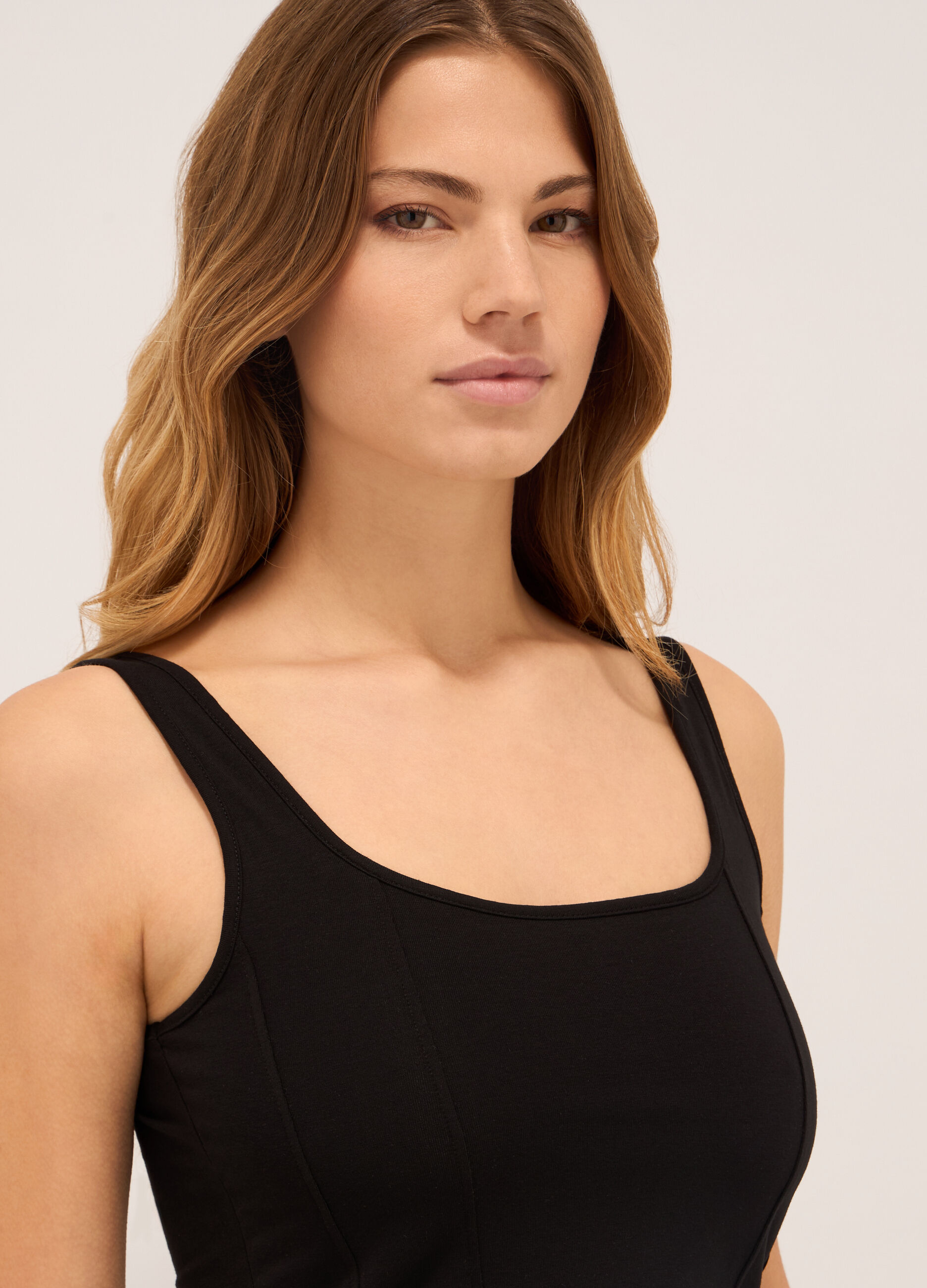 Corsetto in cotone stretch donna_2