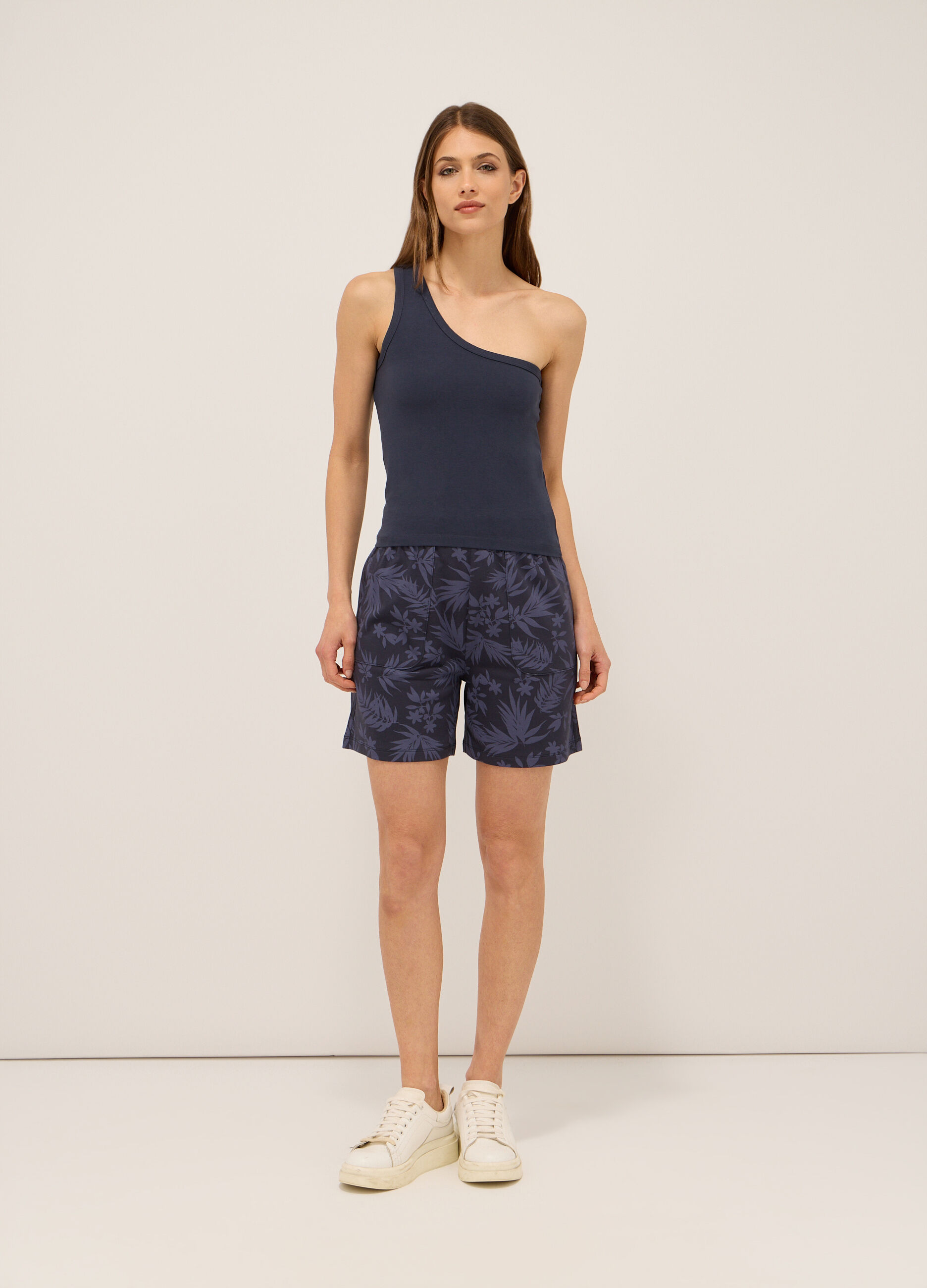 Shorts in french terry di puro cotone donna