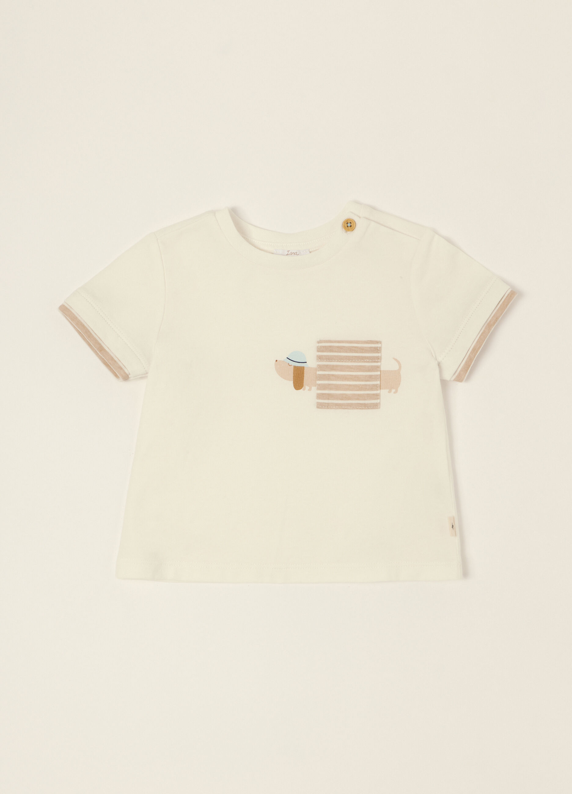 T-shirt bianca in cotone organico_0