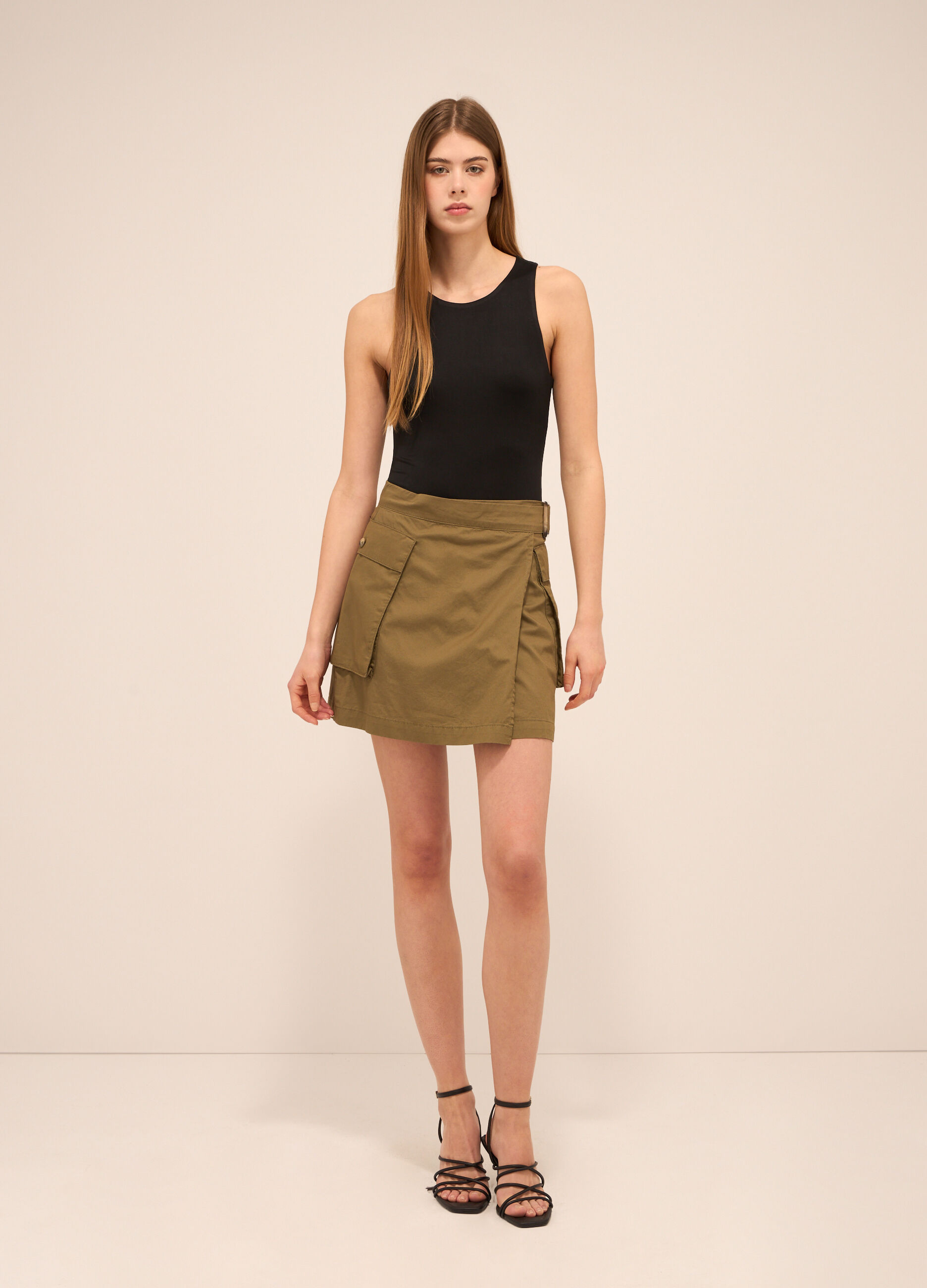Minigonna in puro cotone donna_0