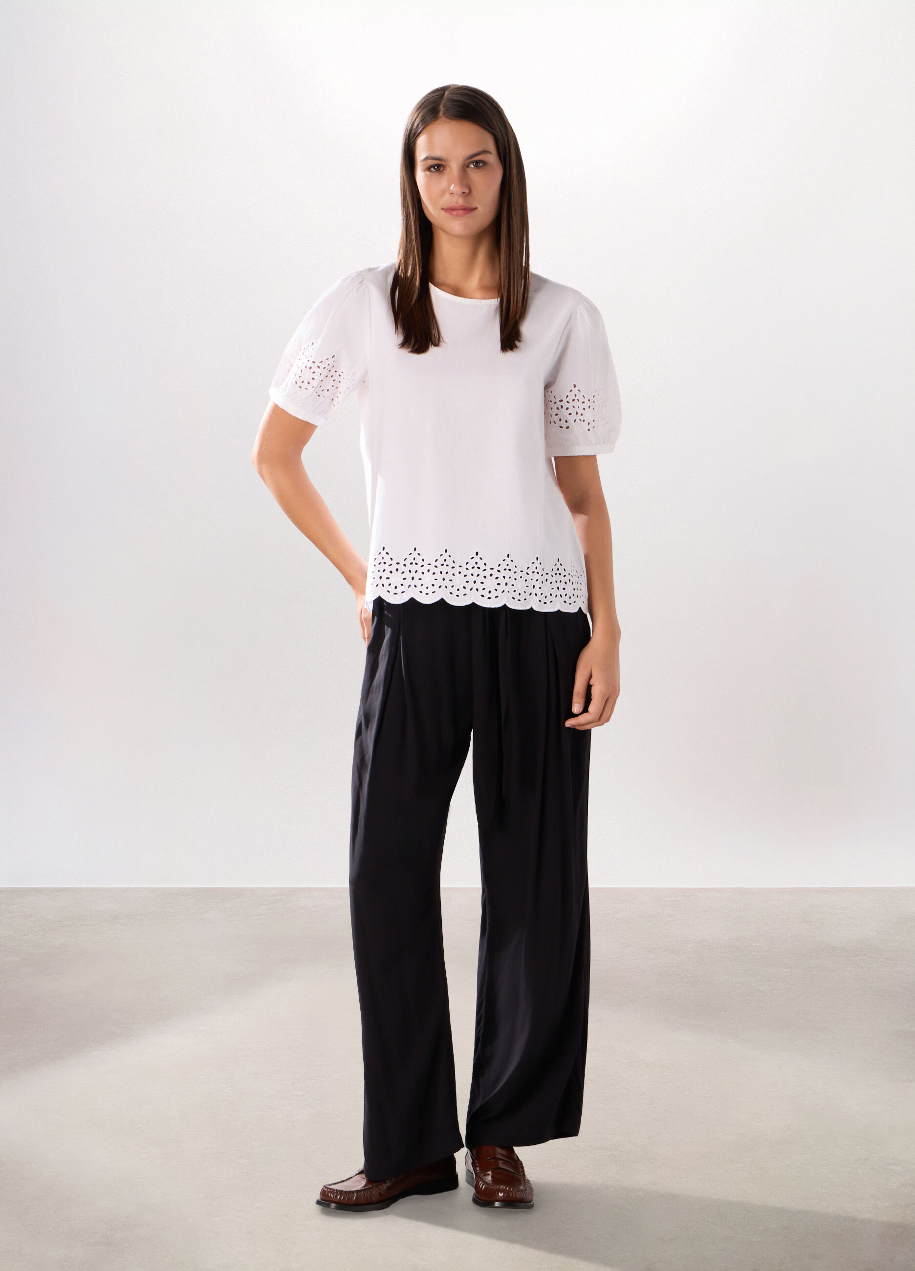 Pantaloni in pura viscosa donna_0