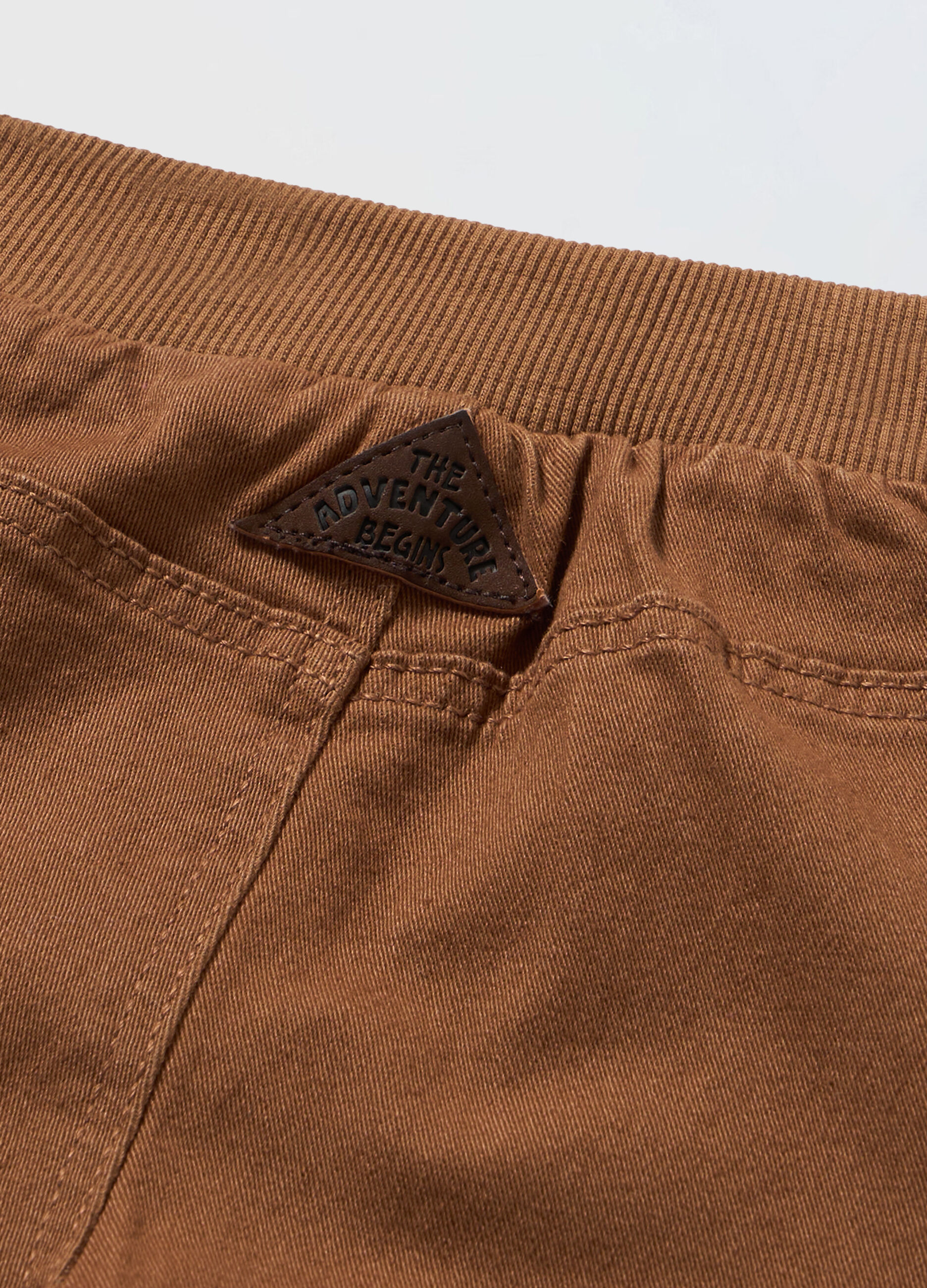 Pantaloni in twill di cotone stretch neonato_1