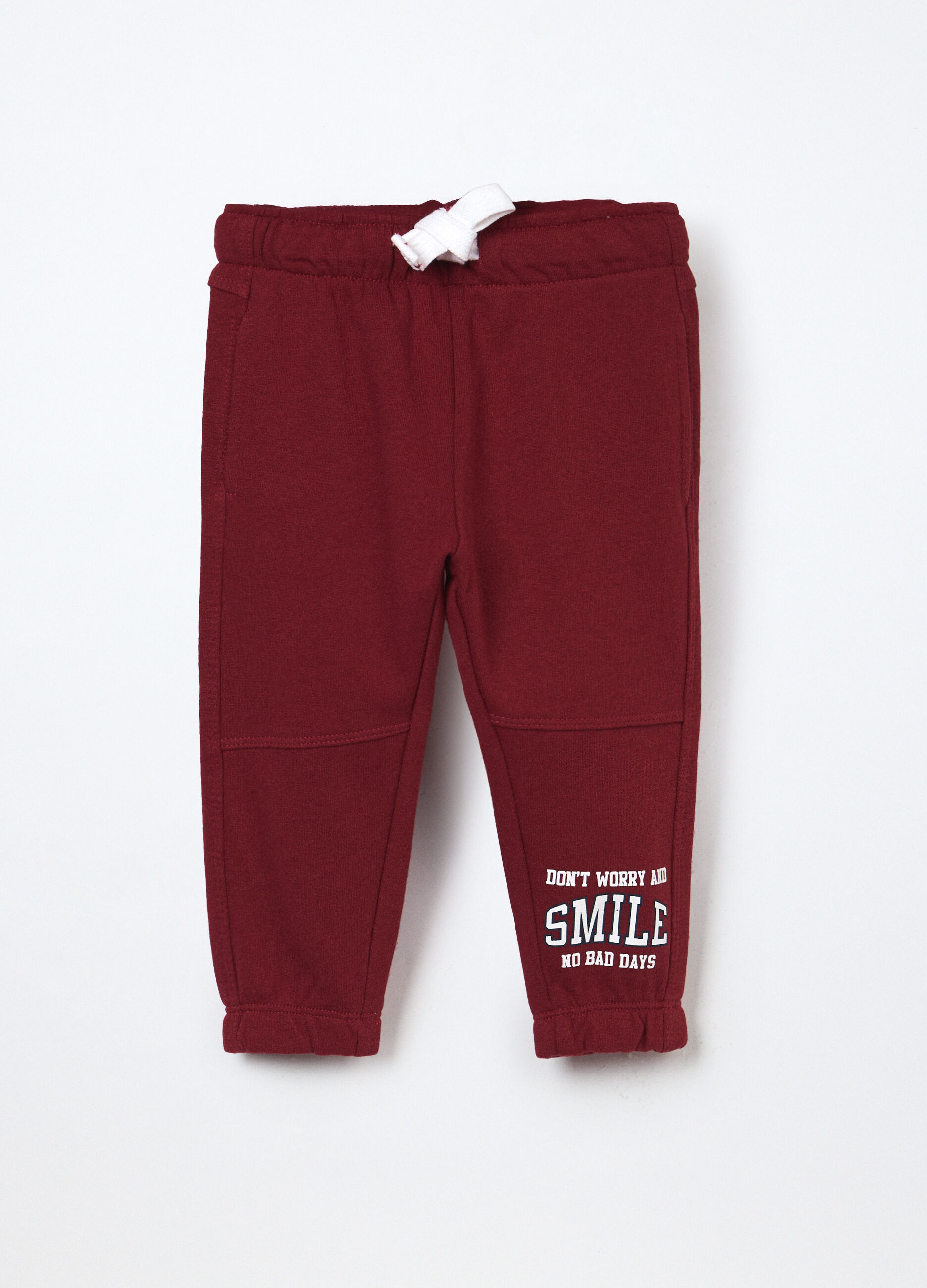 Jogger in french terry di puro cotone neonato_0