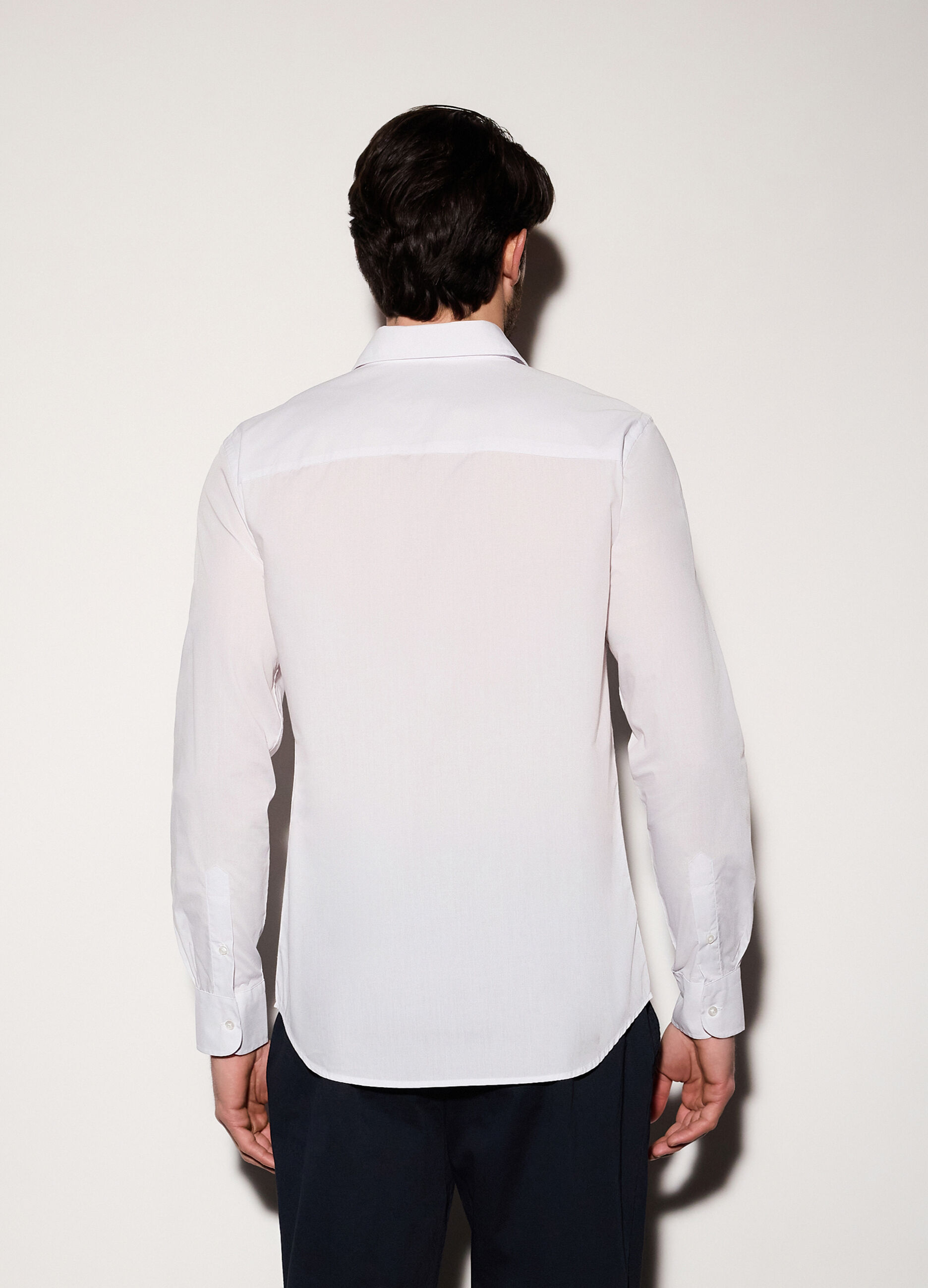 Camicia regular fit in misto cotone uomo_1