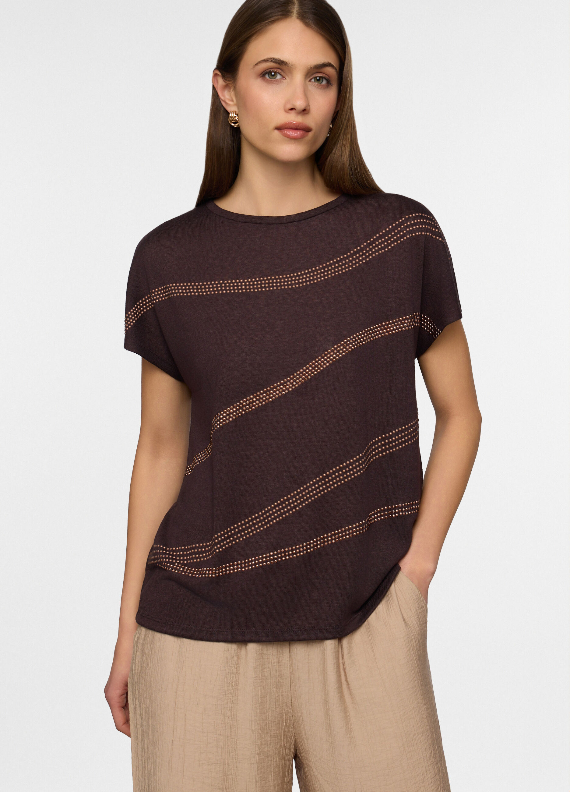 T-shirt girocollo donna_0