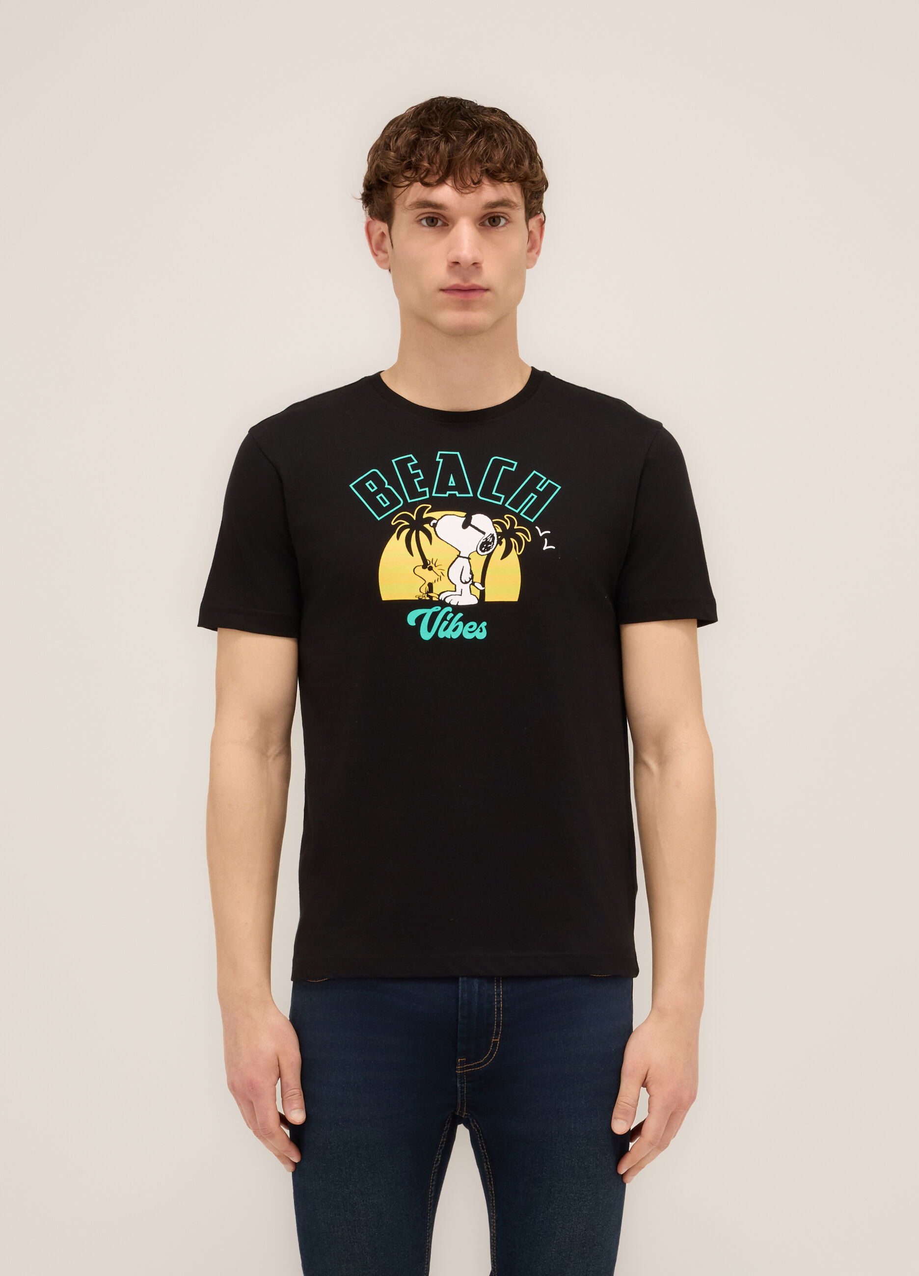 T-shirt girocollo stampa Snoopy_0