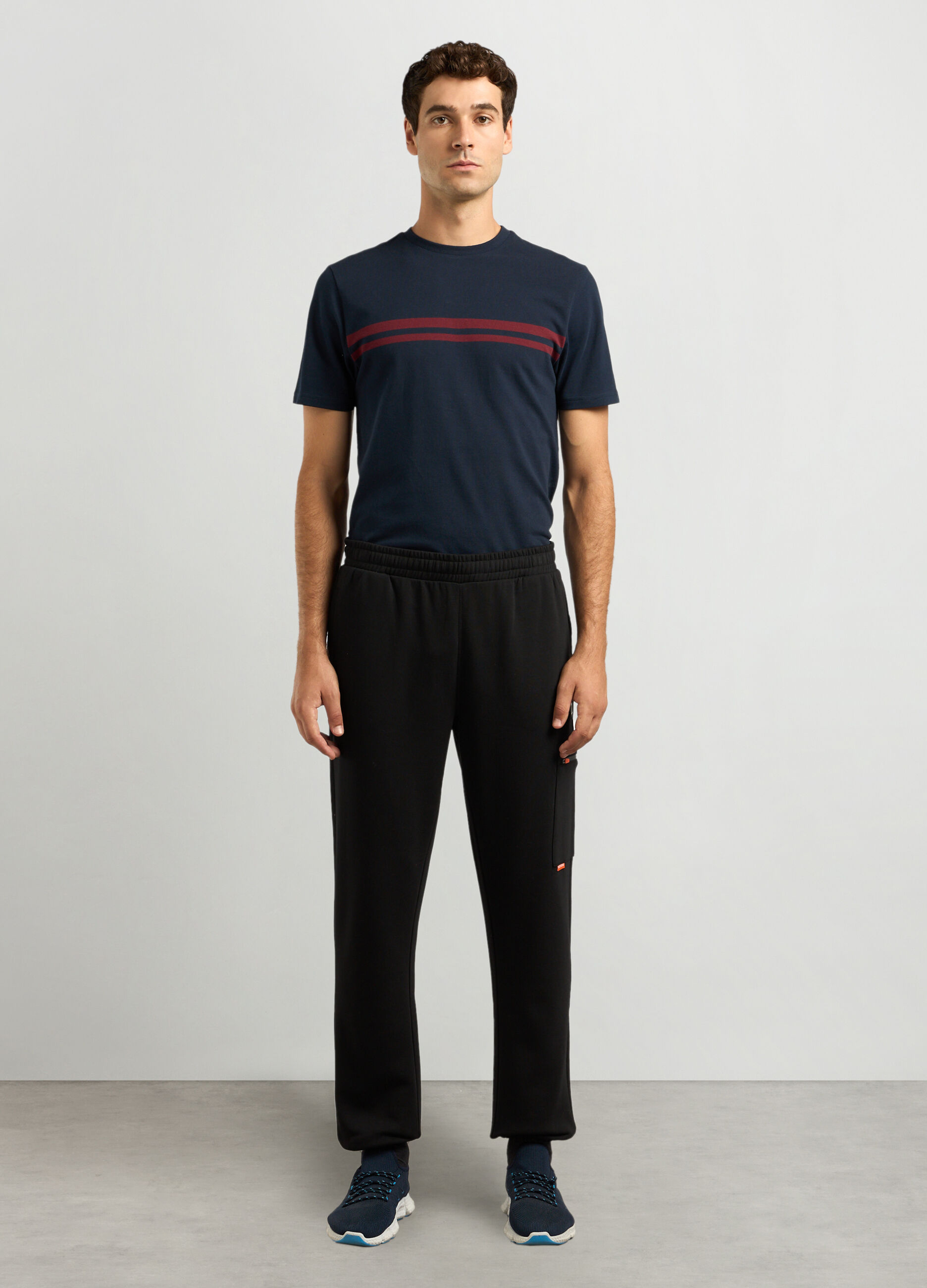 Joggers regular fit in misto cotone uomo_0