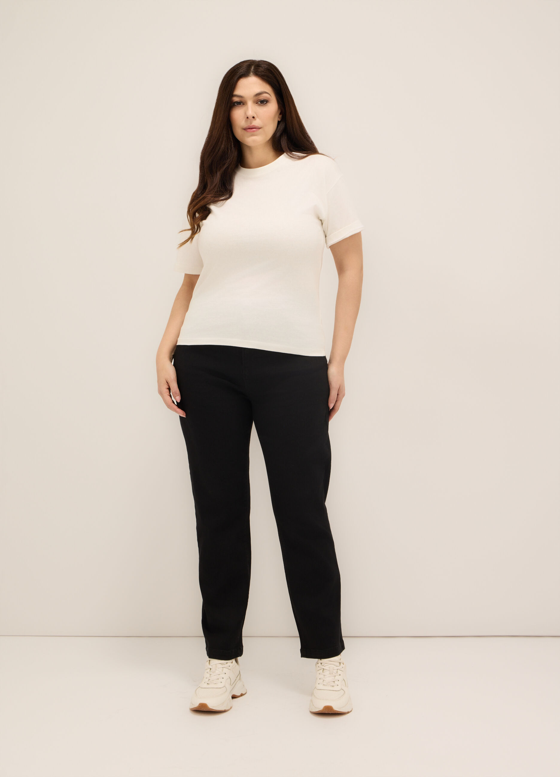 Pantaloni in stretch denim donna curvy _0