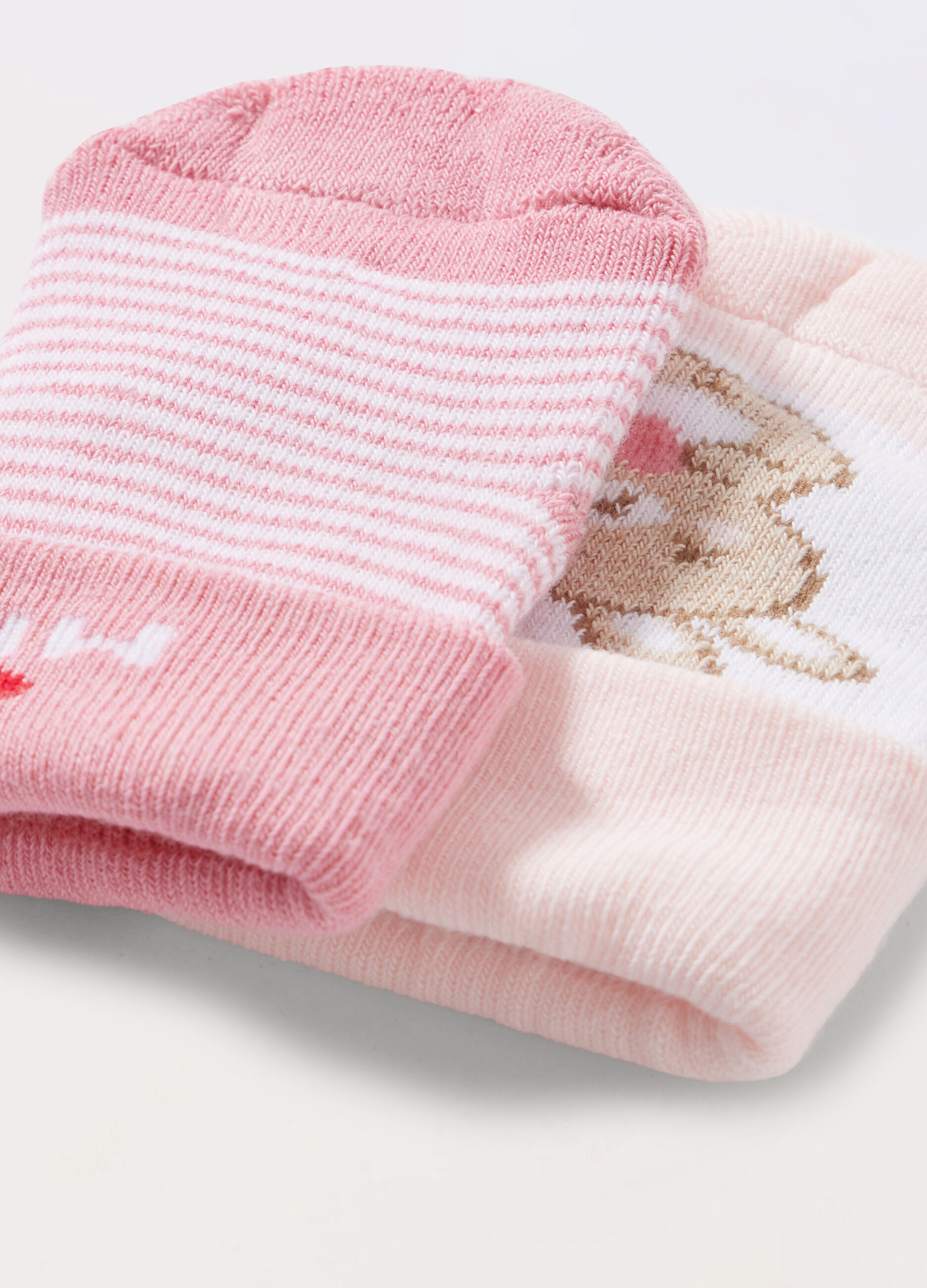Pack 2 calze corte in misto cotone neonata_1