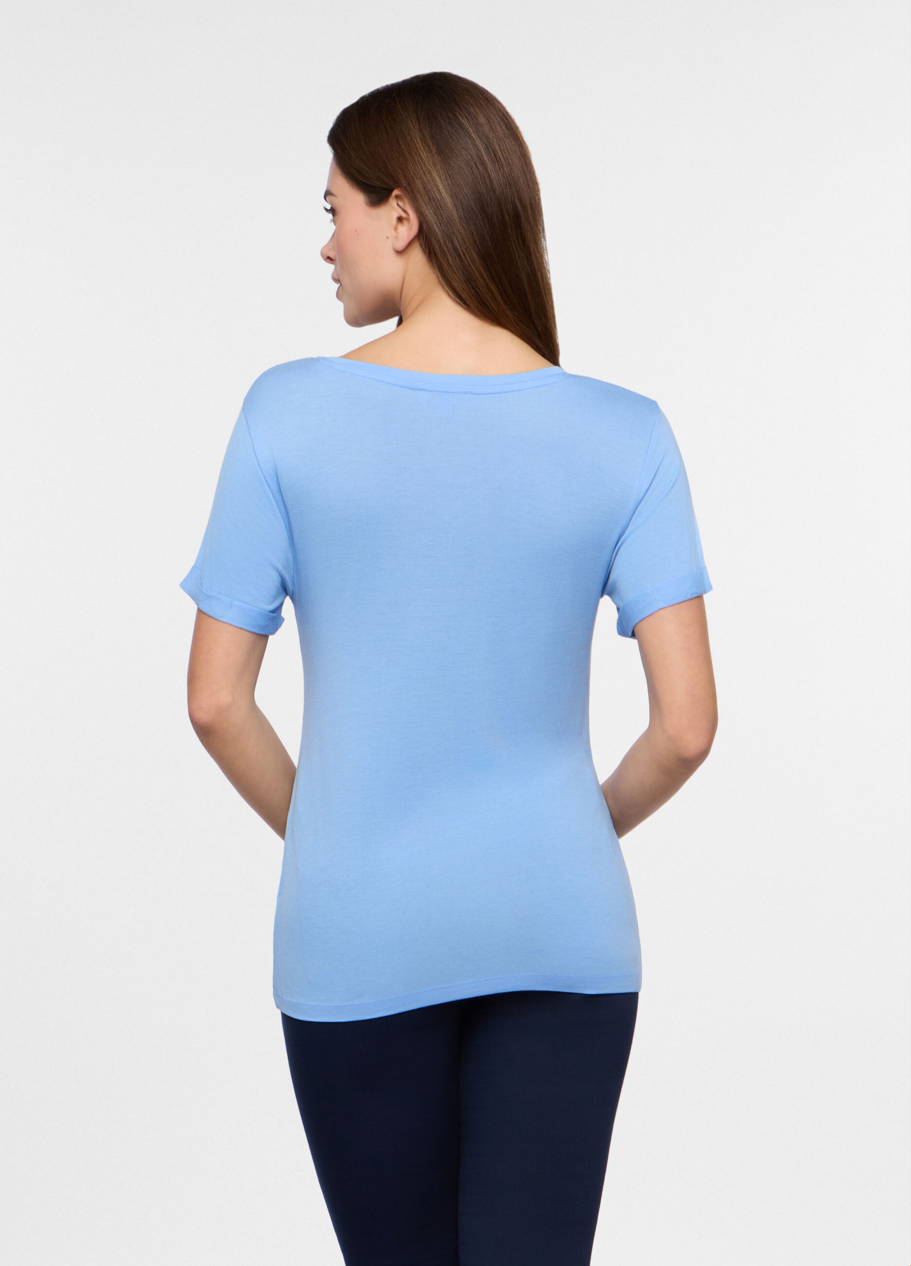 T-shirt in pura viscosa donna_1