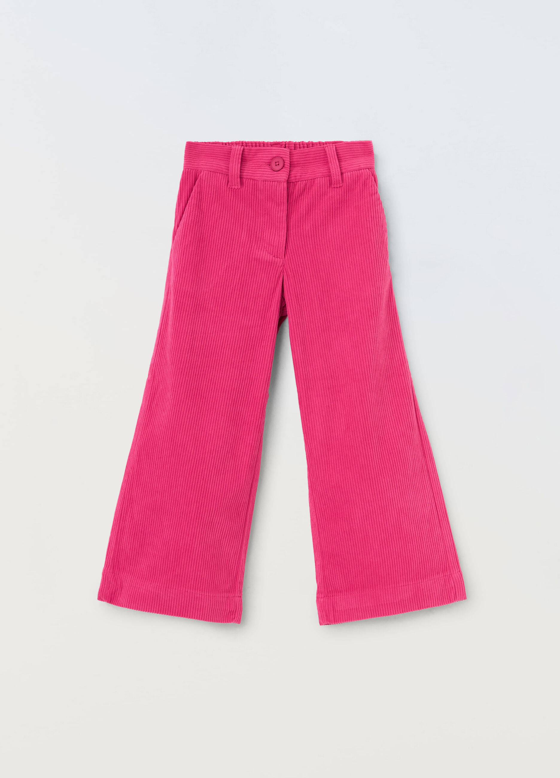 Pantaloni palazzo in velluto a coste bambina_0