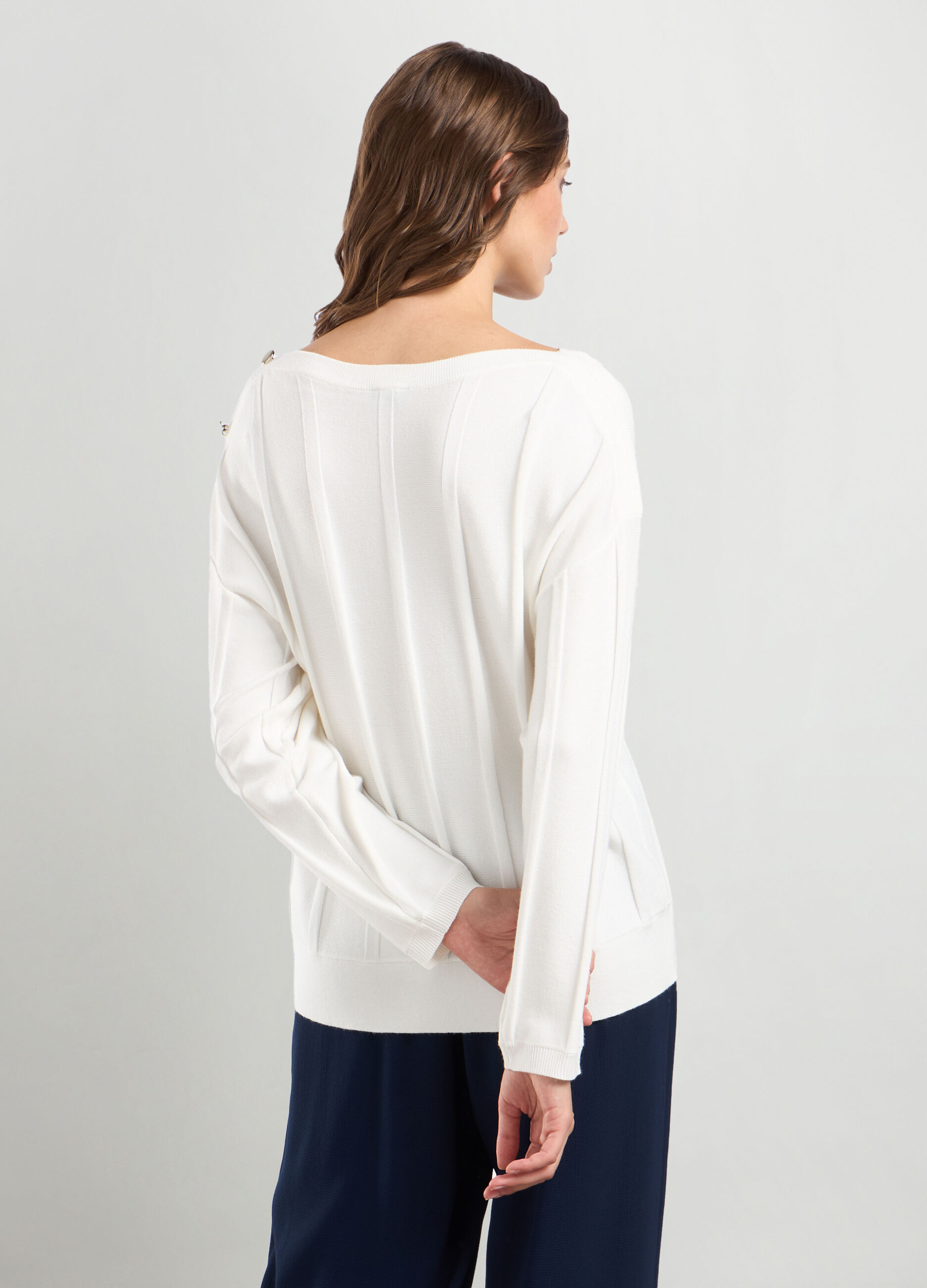 Pullover misto viscosa jacquard donna_1