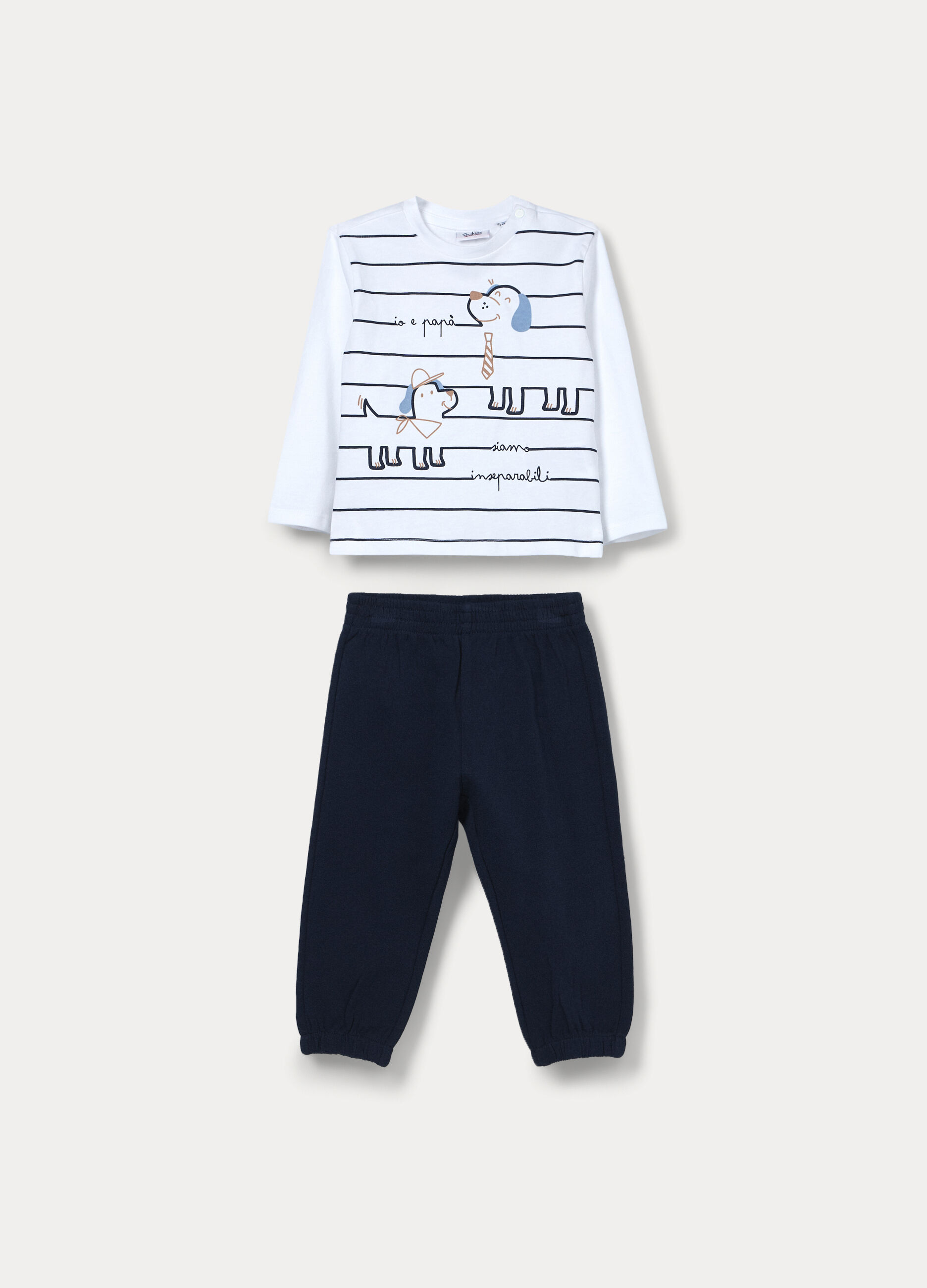 Jogging set in jersey di puro cotone bimbo_0