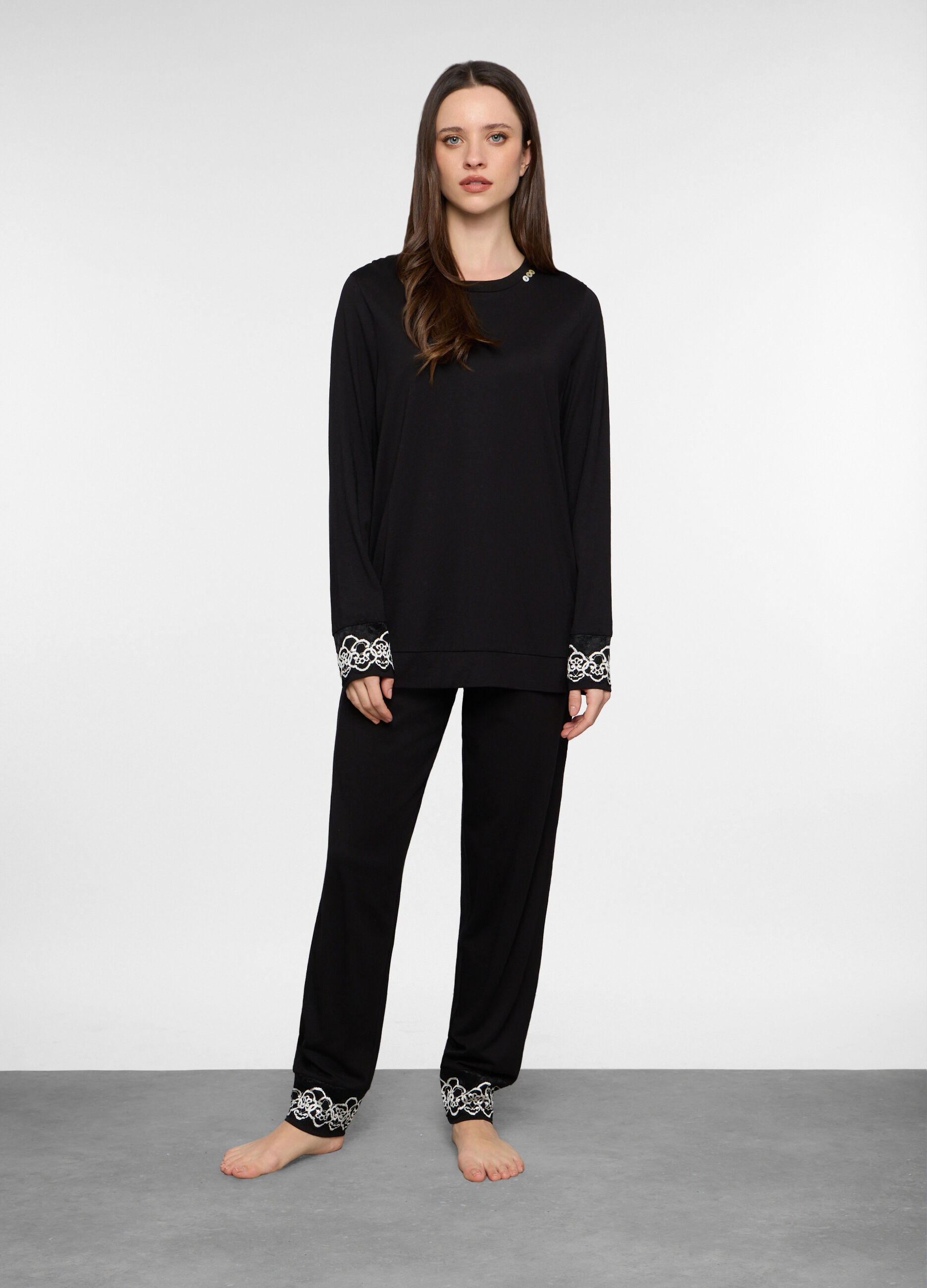 Pantaloni pigiama in jersey donna_0