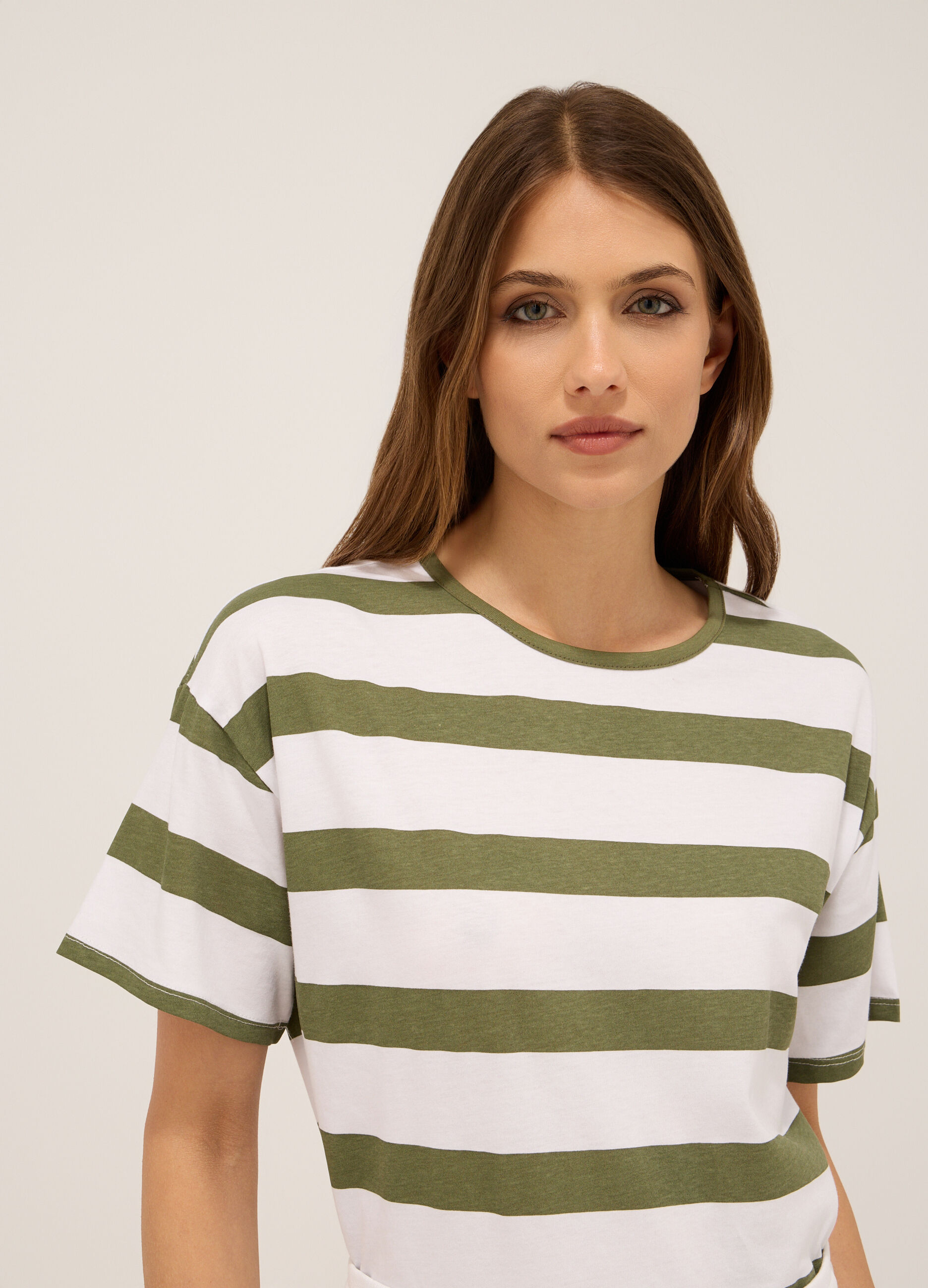 T-shirt in jersey di puro cotone donna_2