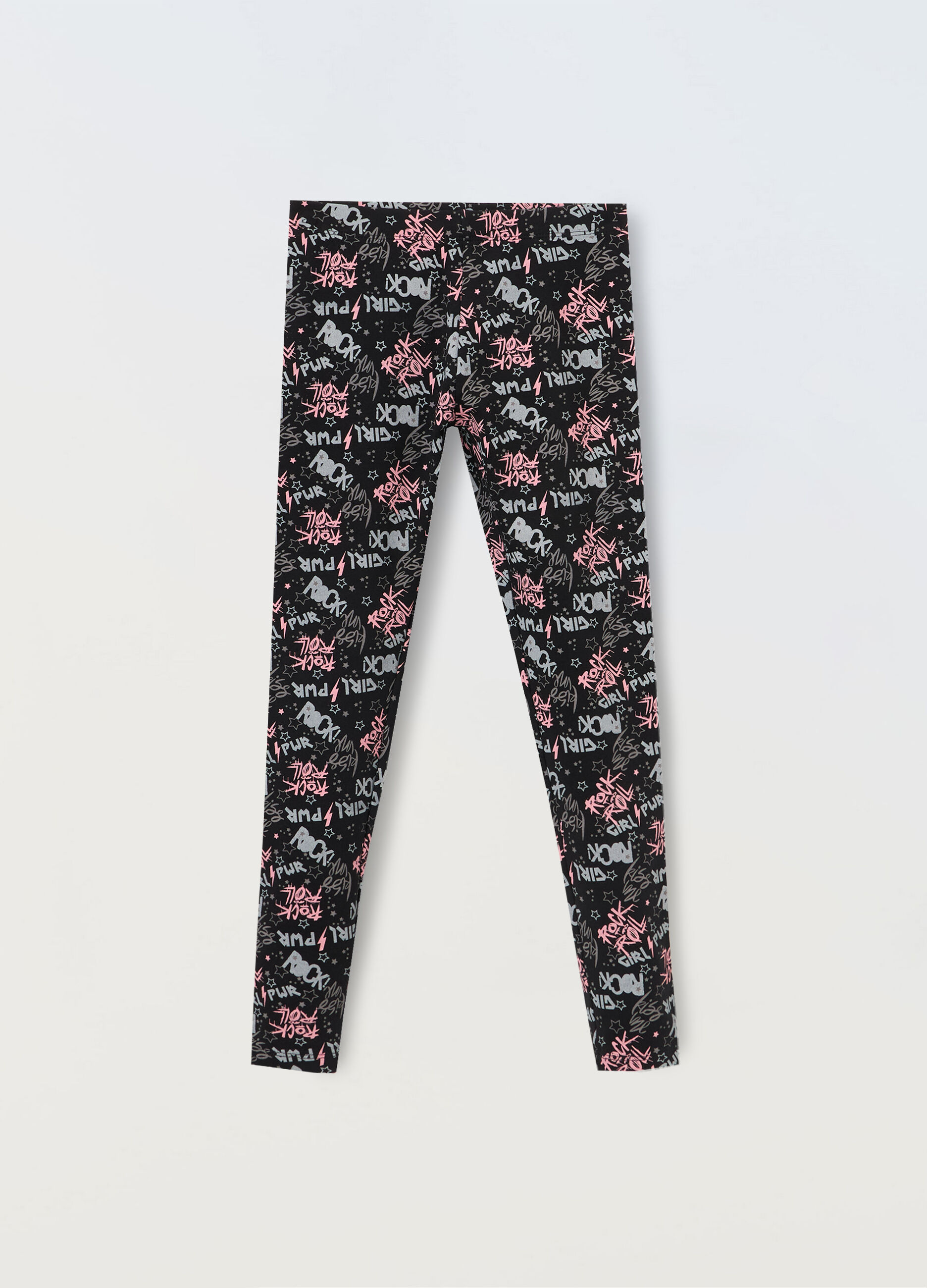 Leggings in french terry di cotone stretch ragazza_0