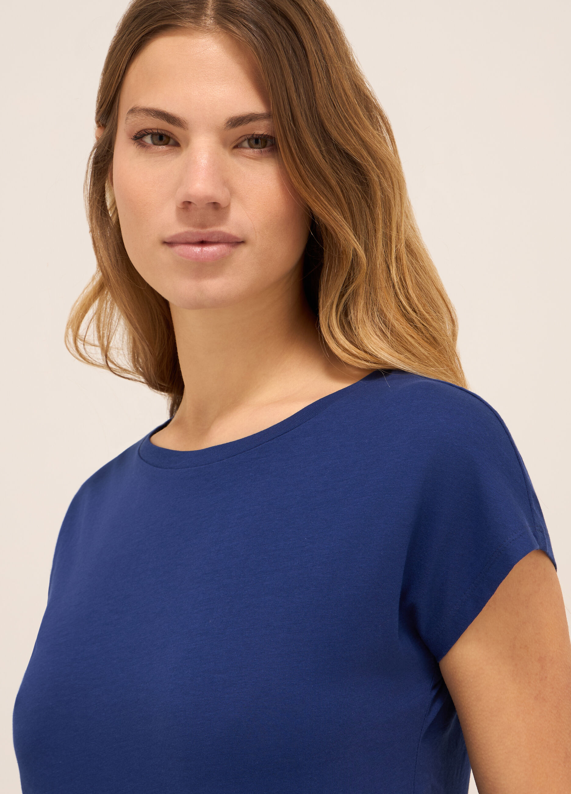 T-shirt in jersey di puro cotone donna_2