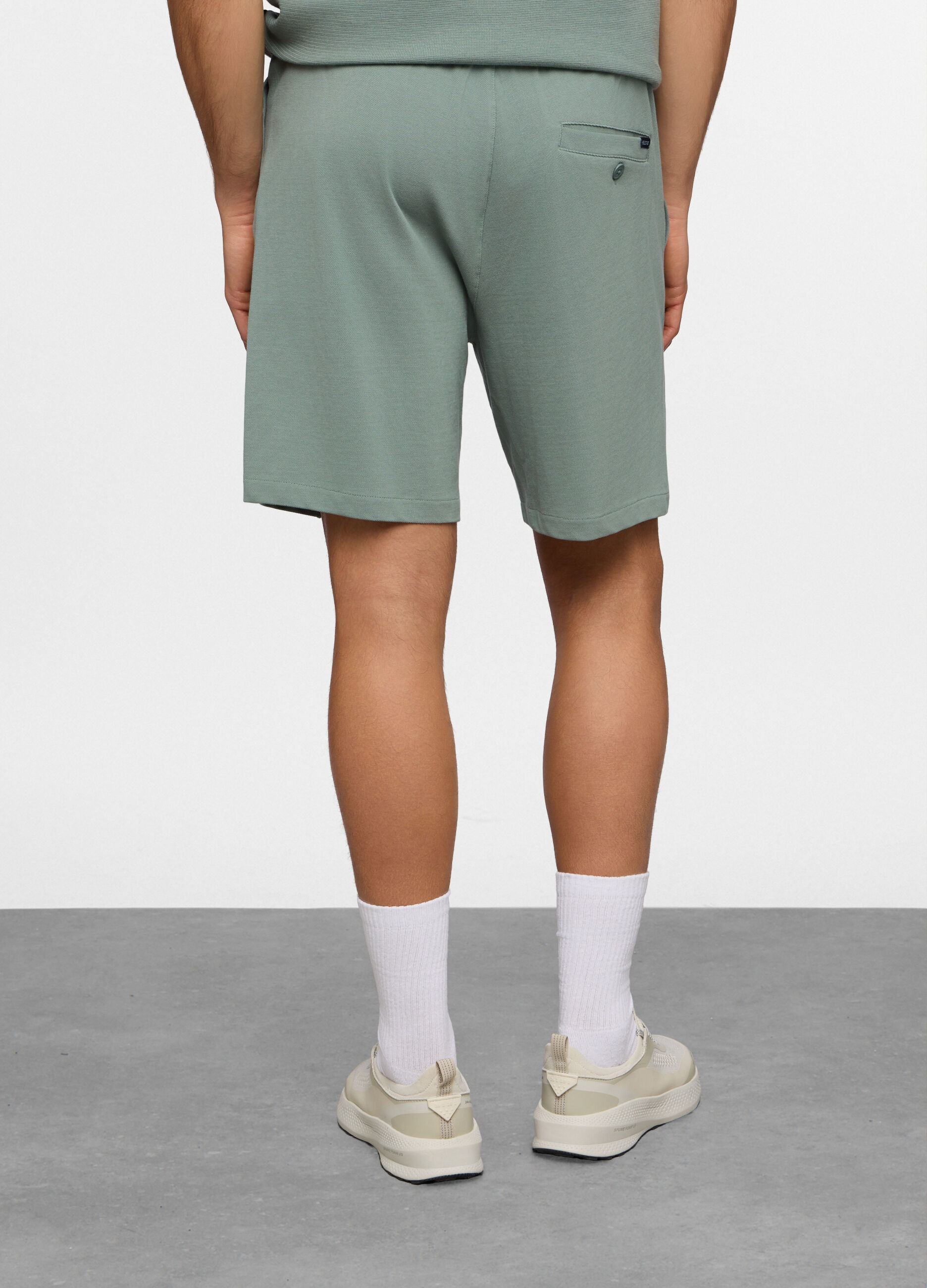 Bermuda in piquet di cotone uomo_1