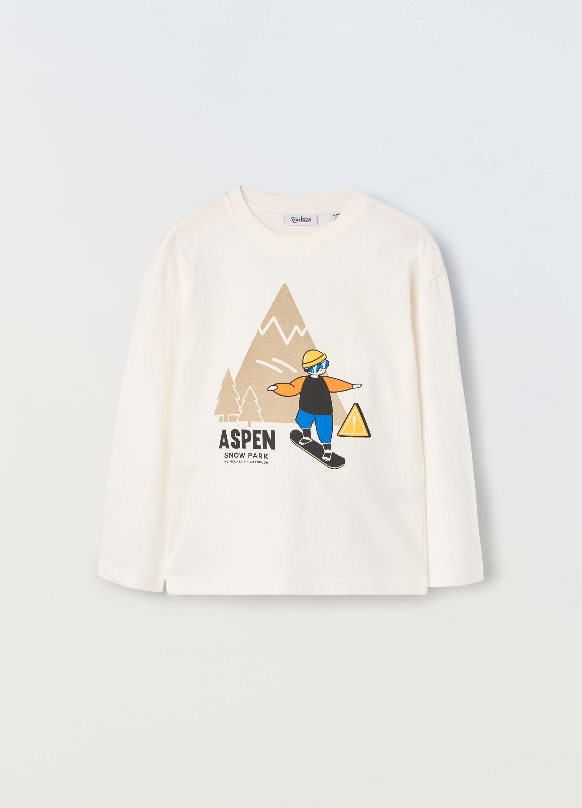 T-shirt a maniche lunghe in puro cotone bambino_0