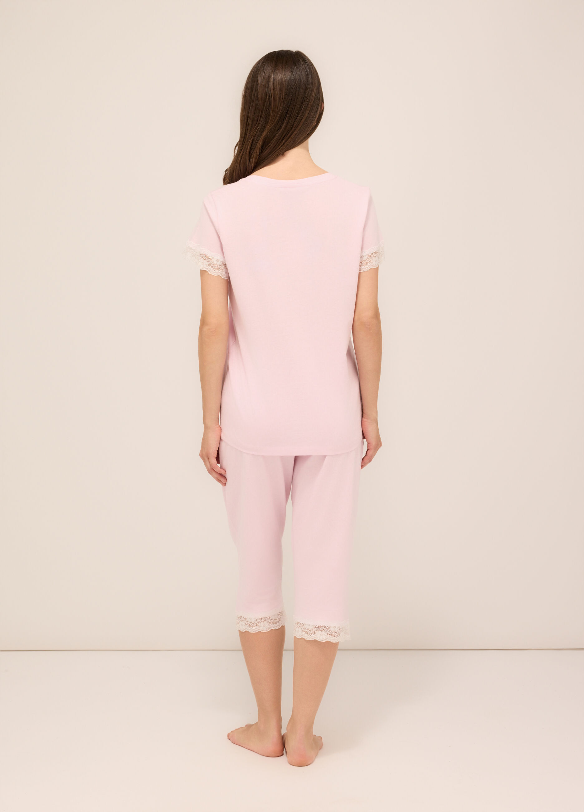 Set pigiama corto in puro cotone donna_1