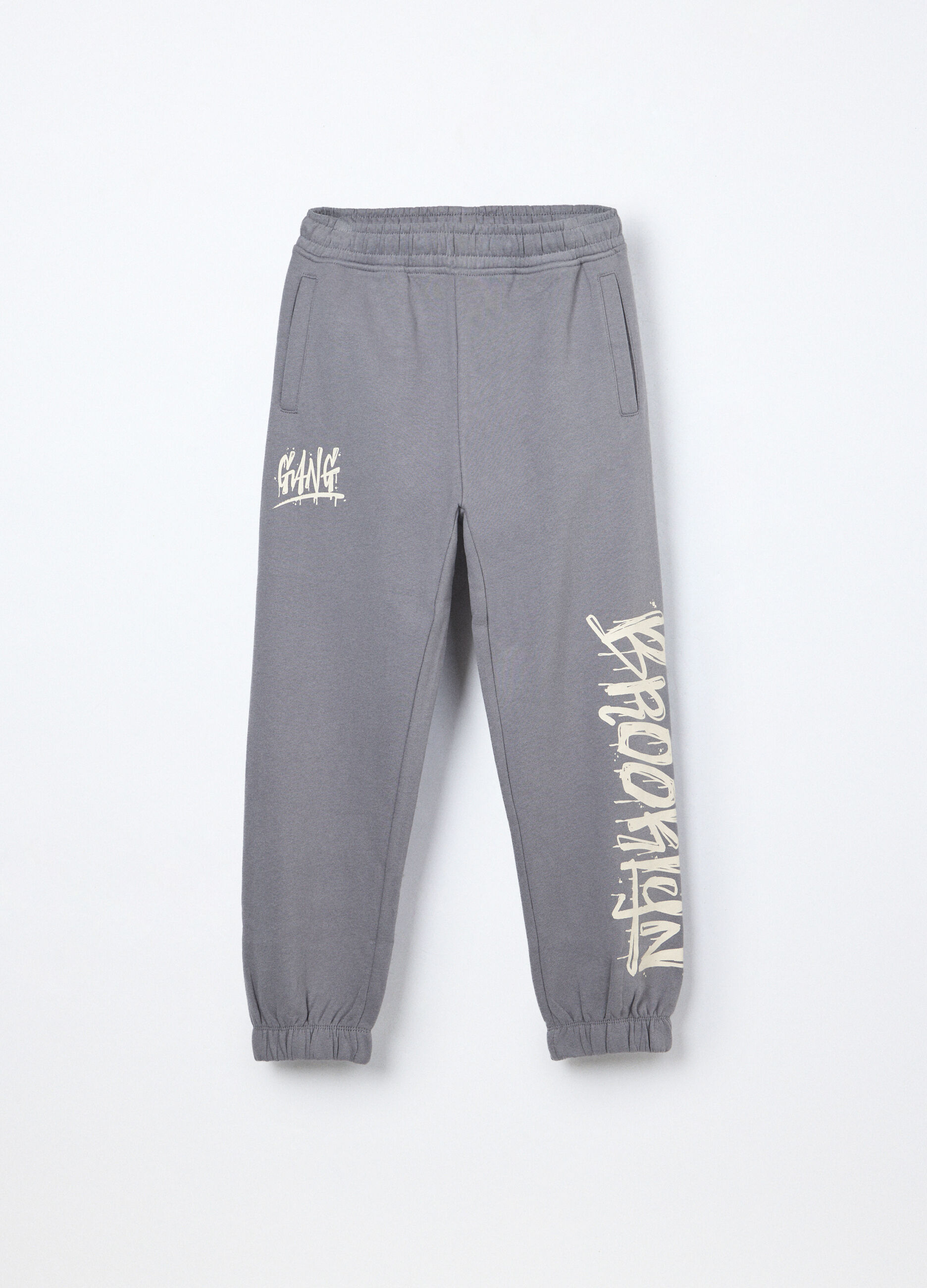 Jogger in felpa di puro cotone ragazzo_0