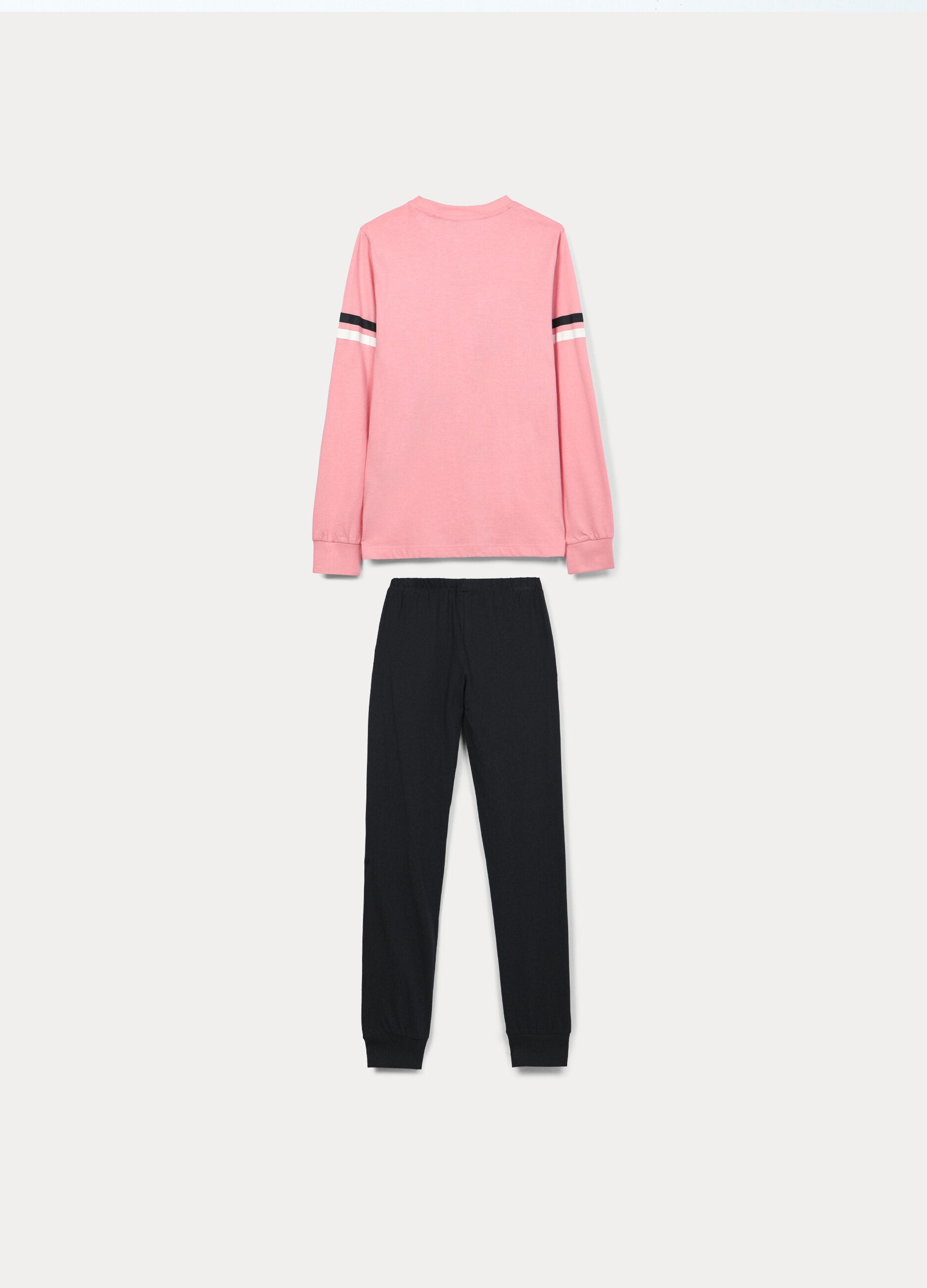 Set pigiama lungo in jersey di puro cotone ragazza_1