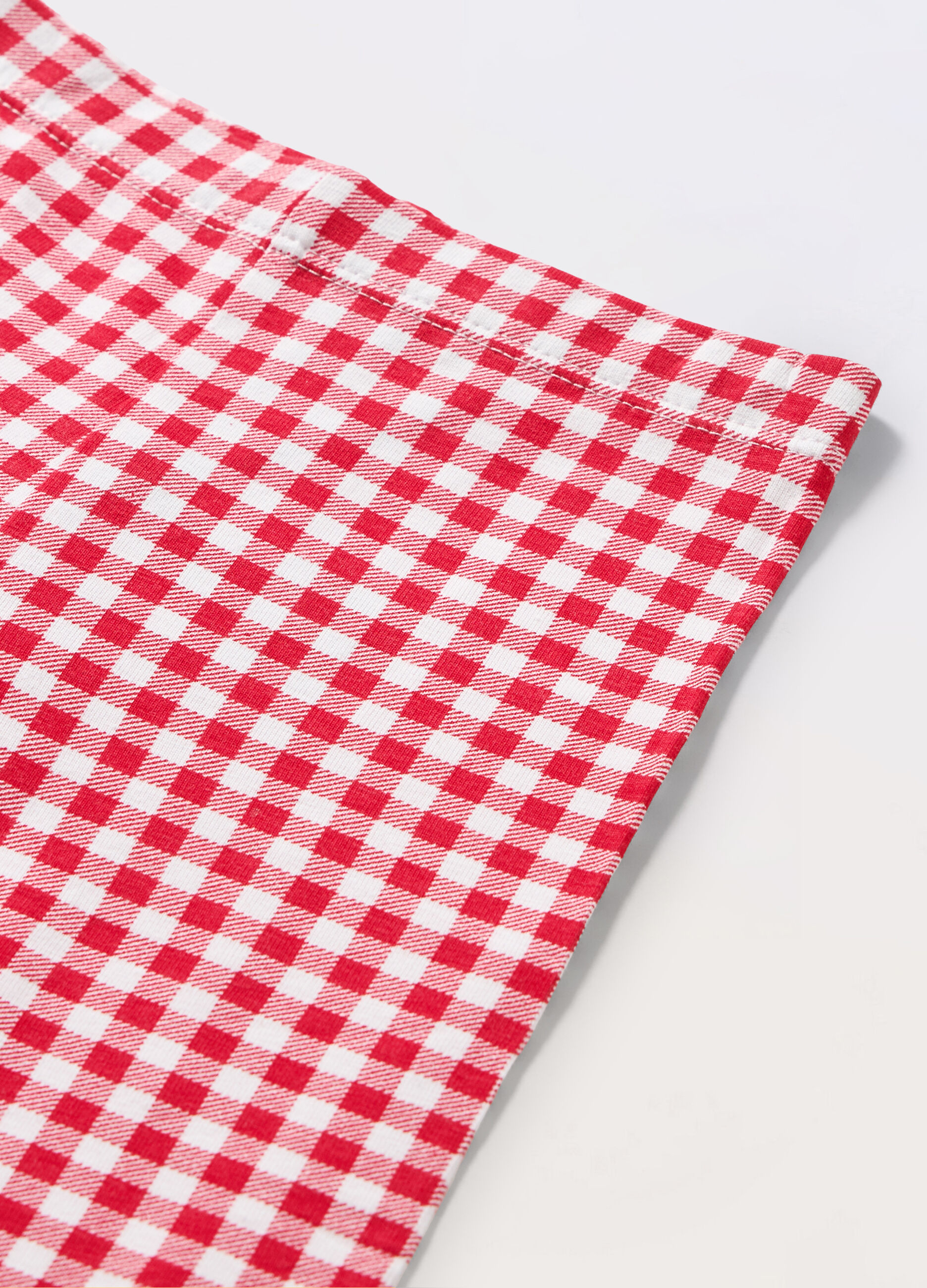 Leggings capri in jersey di cotone stretch neonata_1