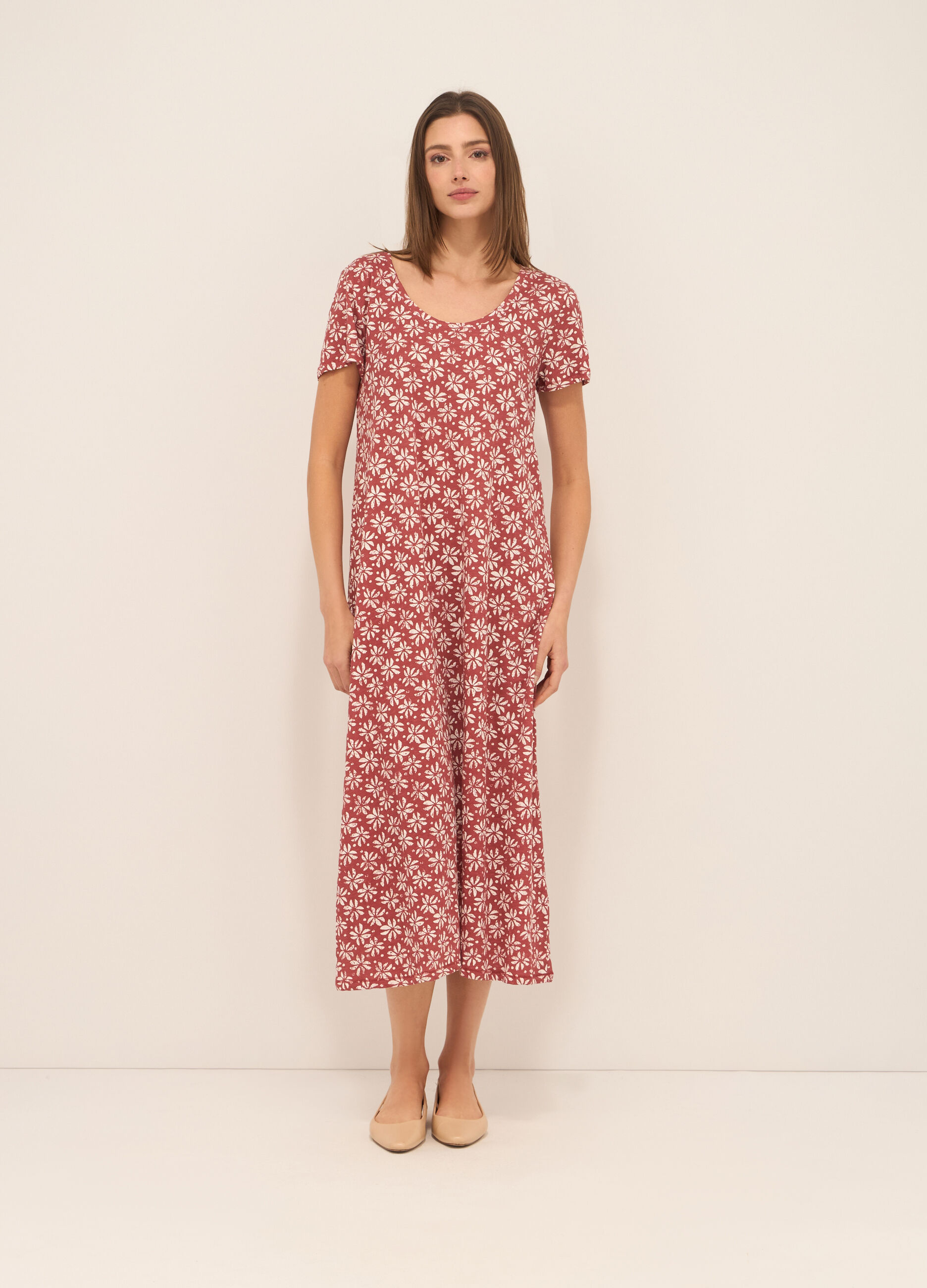 Abito lungo in puro cotone donna_0