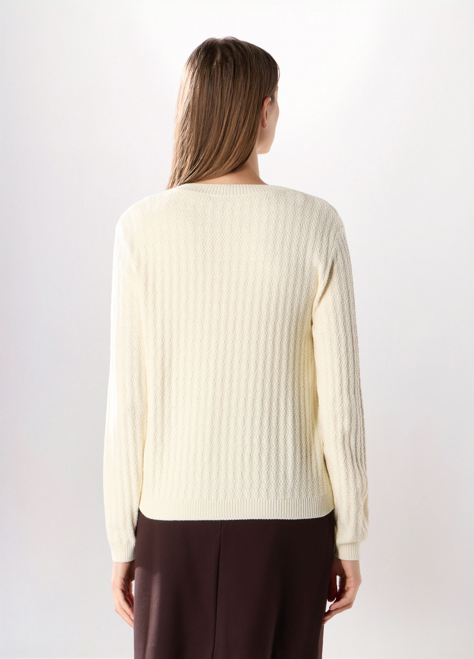 Giacca tricot con tasche donna_1