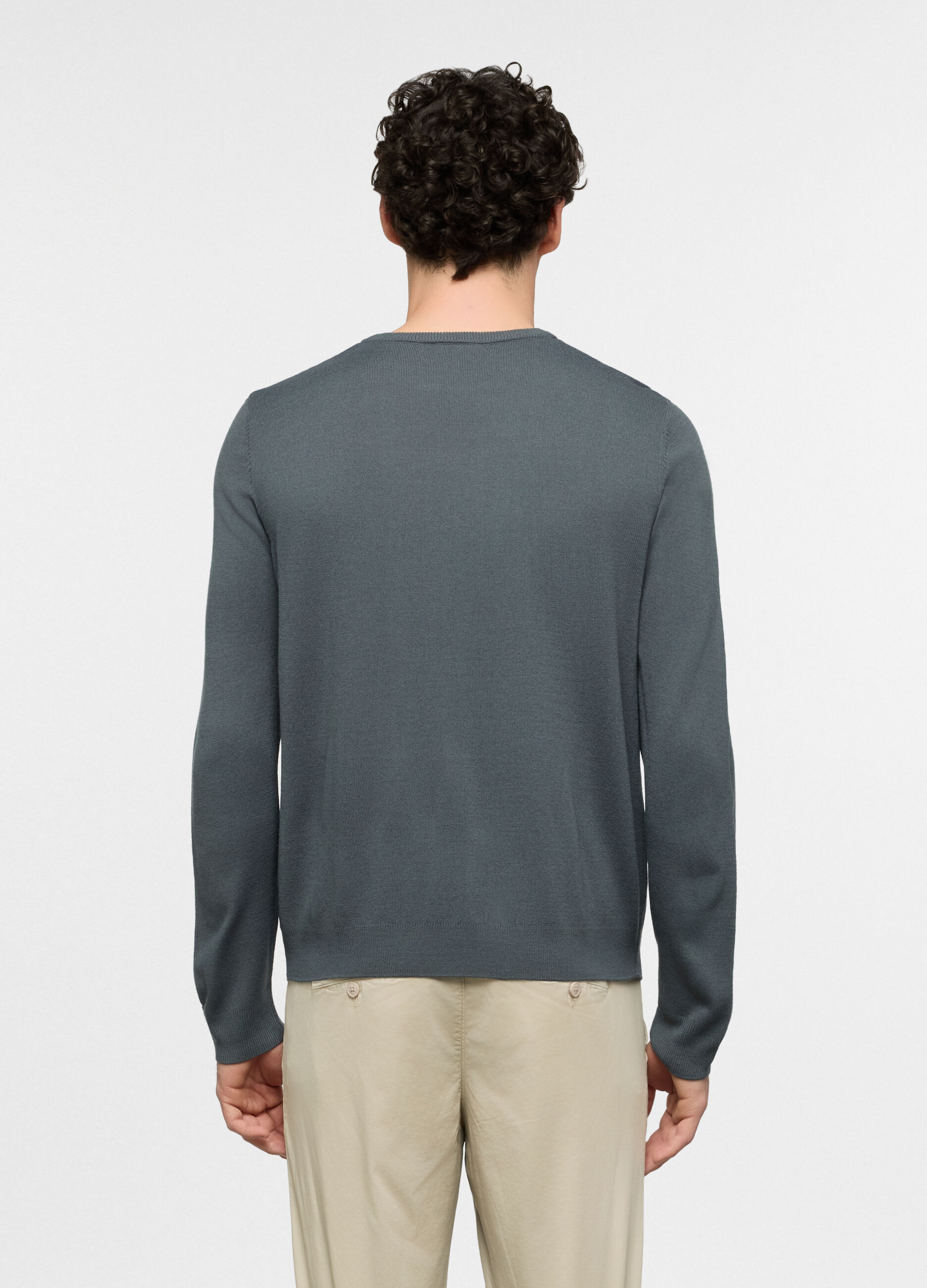 Maglione girocollo in jersey uomo_1