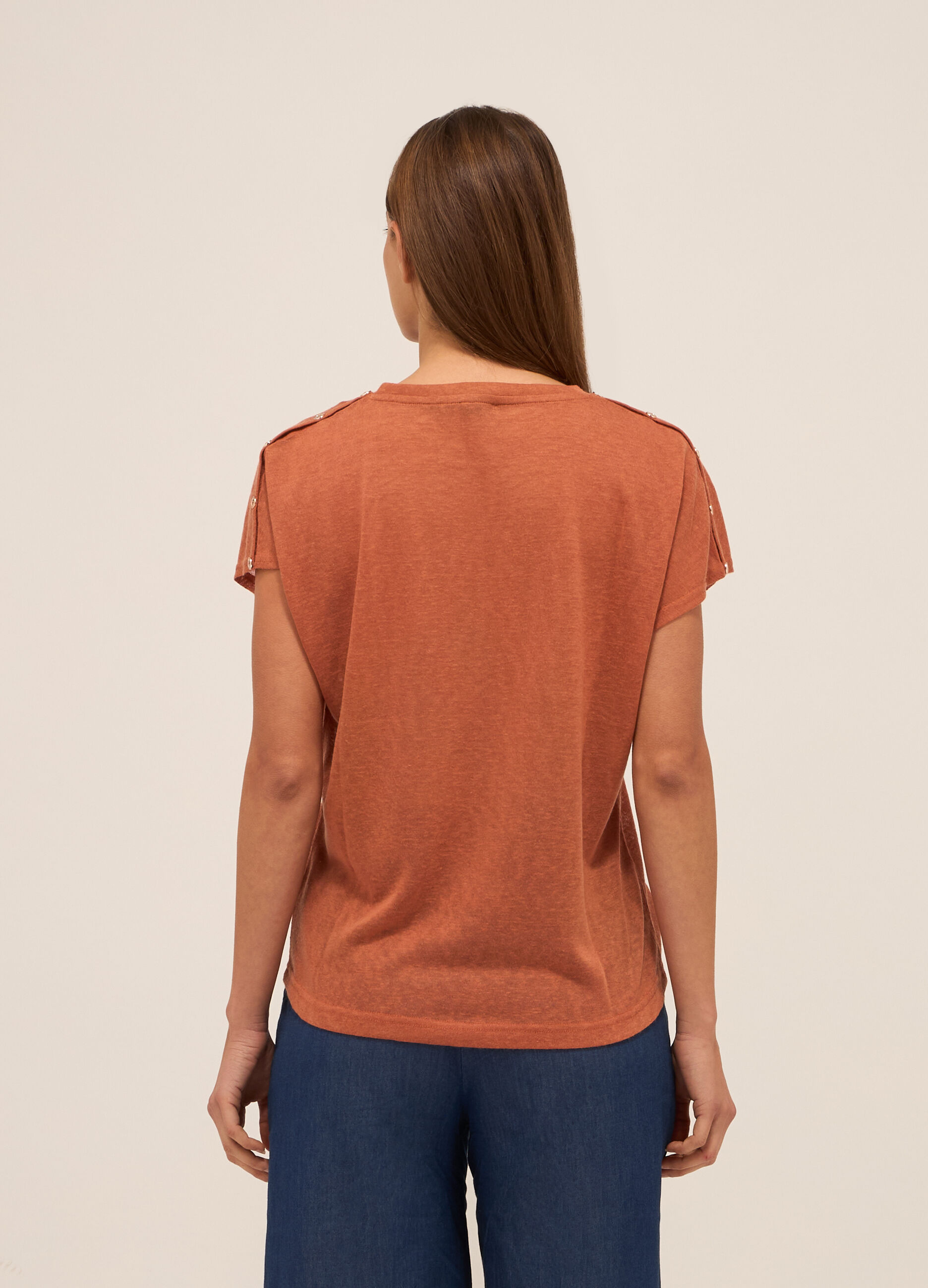 T-shirt con bottoni donna