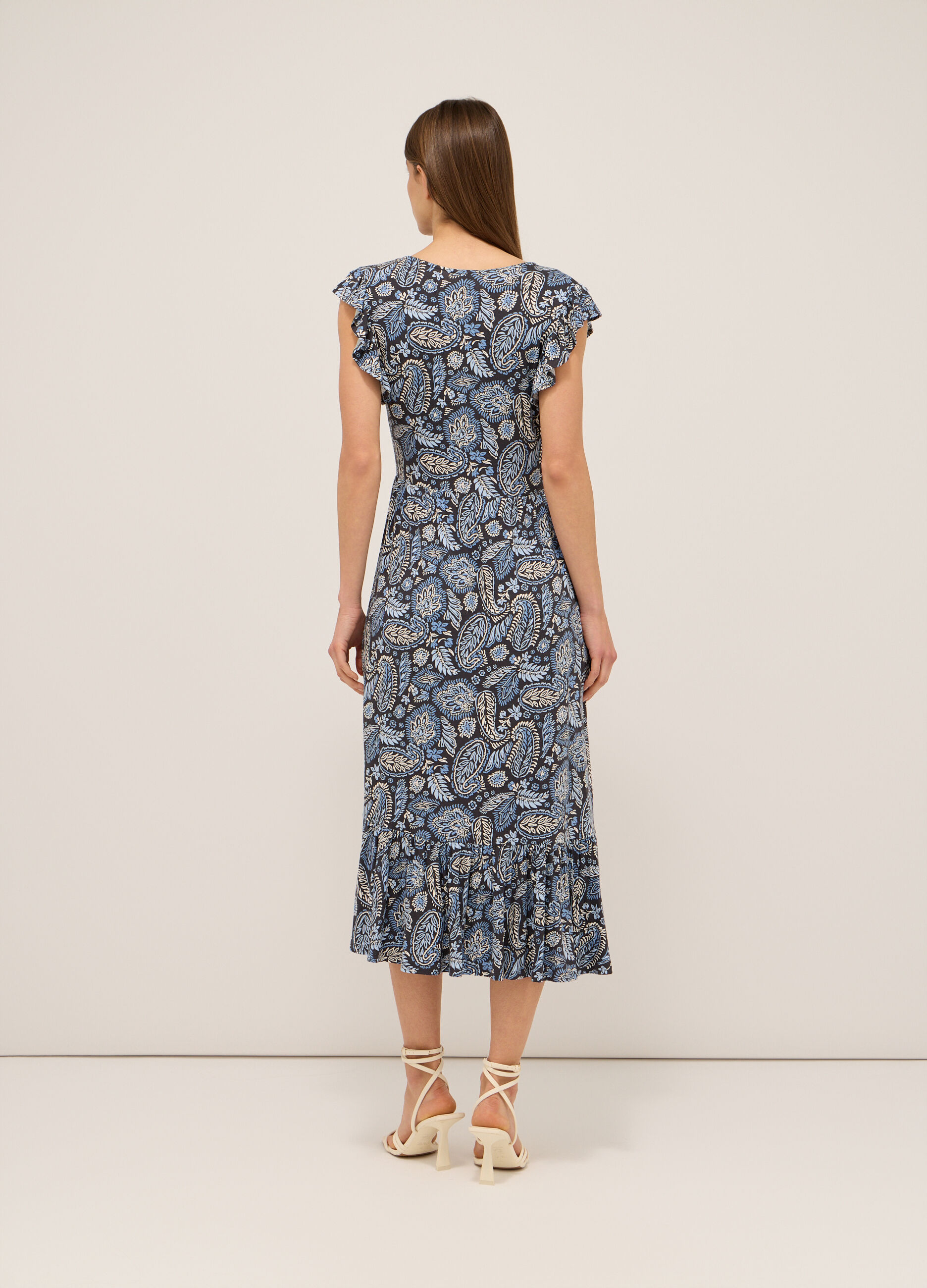 Abito lungo in jersey di viscosa stretch donna_1
