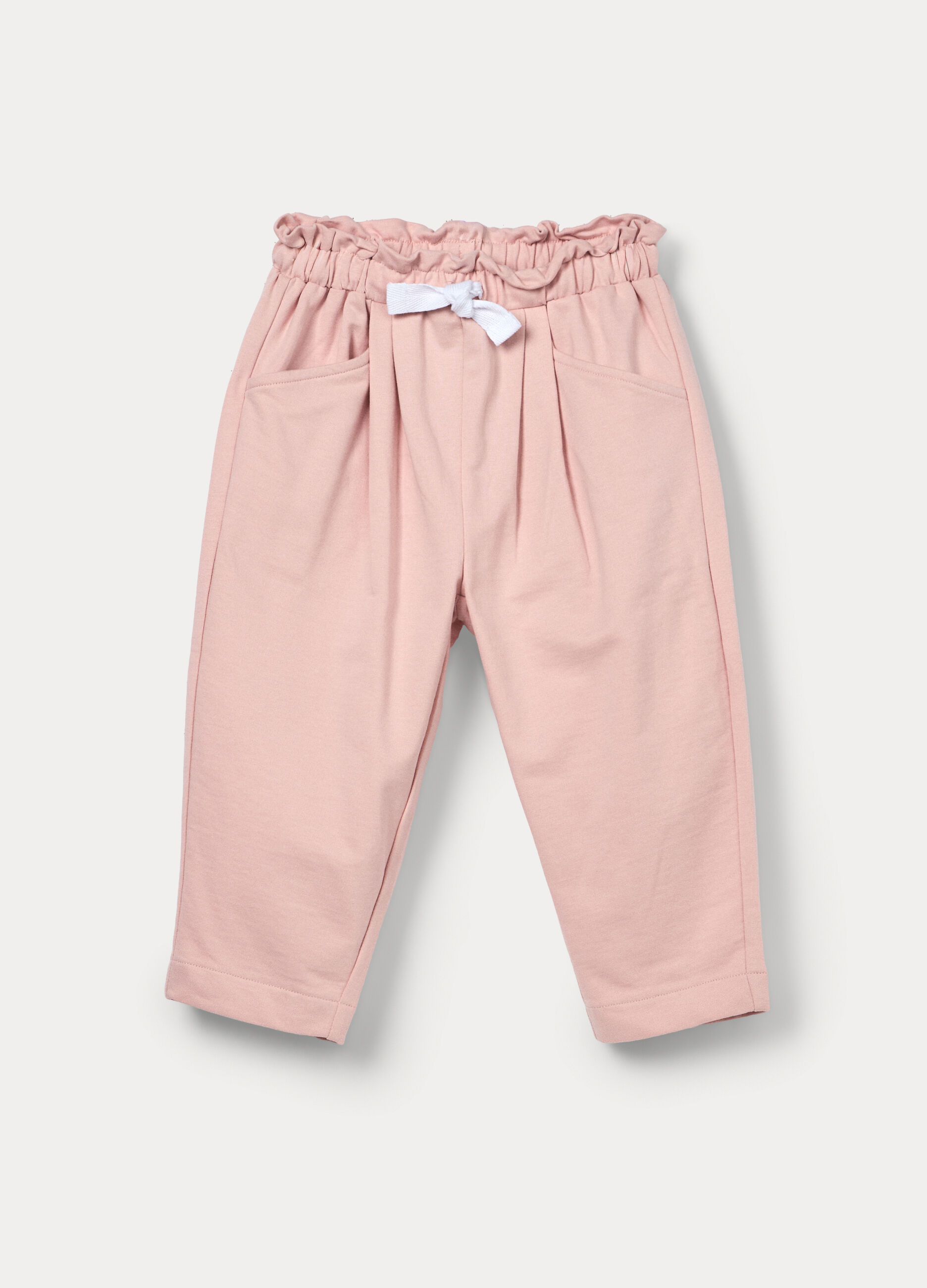 Jogger in french terry di puro cotone bimba_0