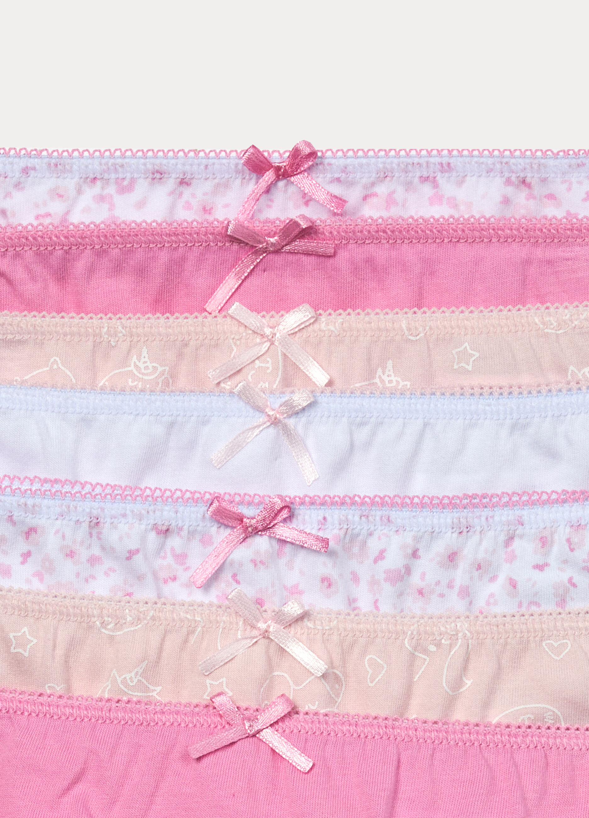 Pack 7 slip in jersey di puro cotone bambina_3