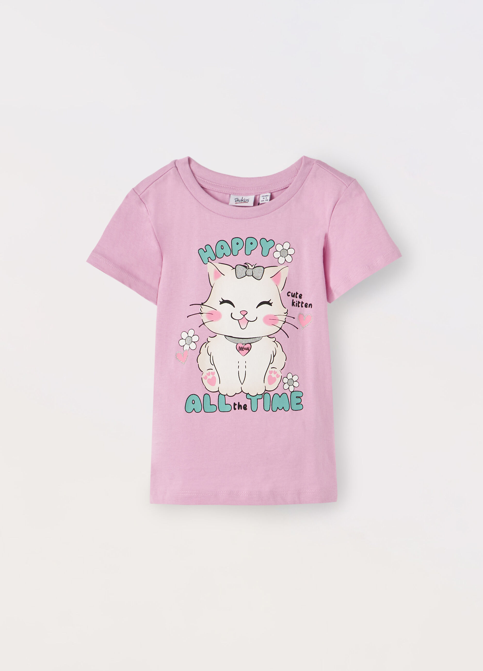 T-shirt in jersey di puro cotone bambina_0