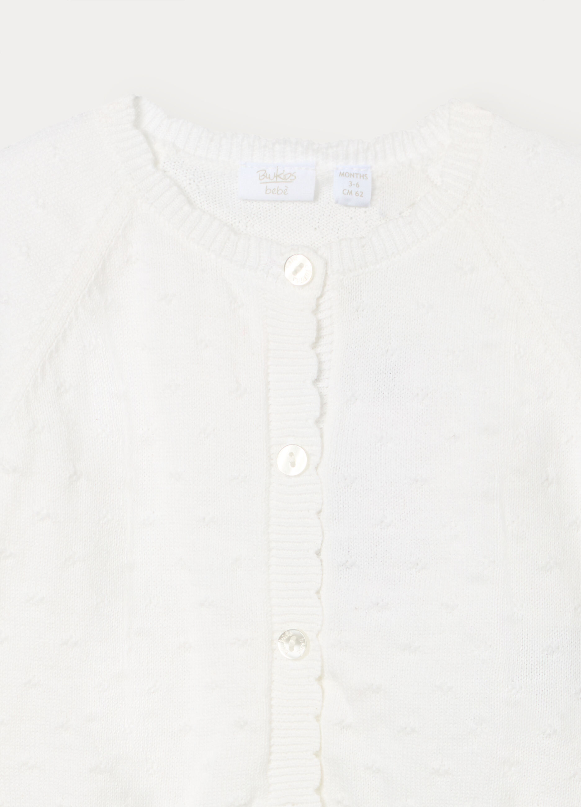 Cardigan tricot in puro cotone neonata_2