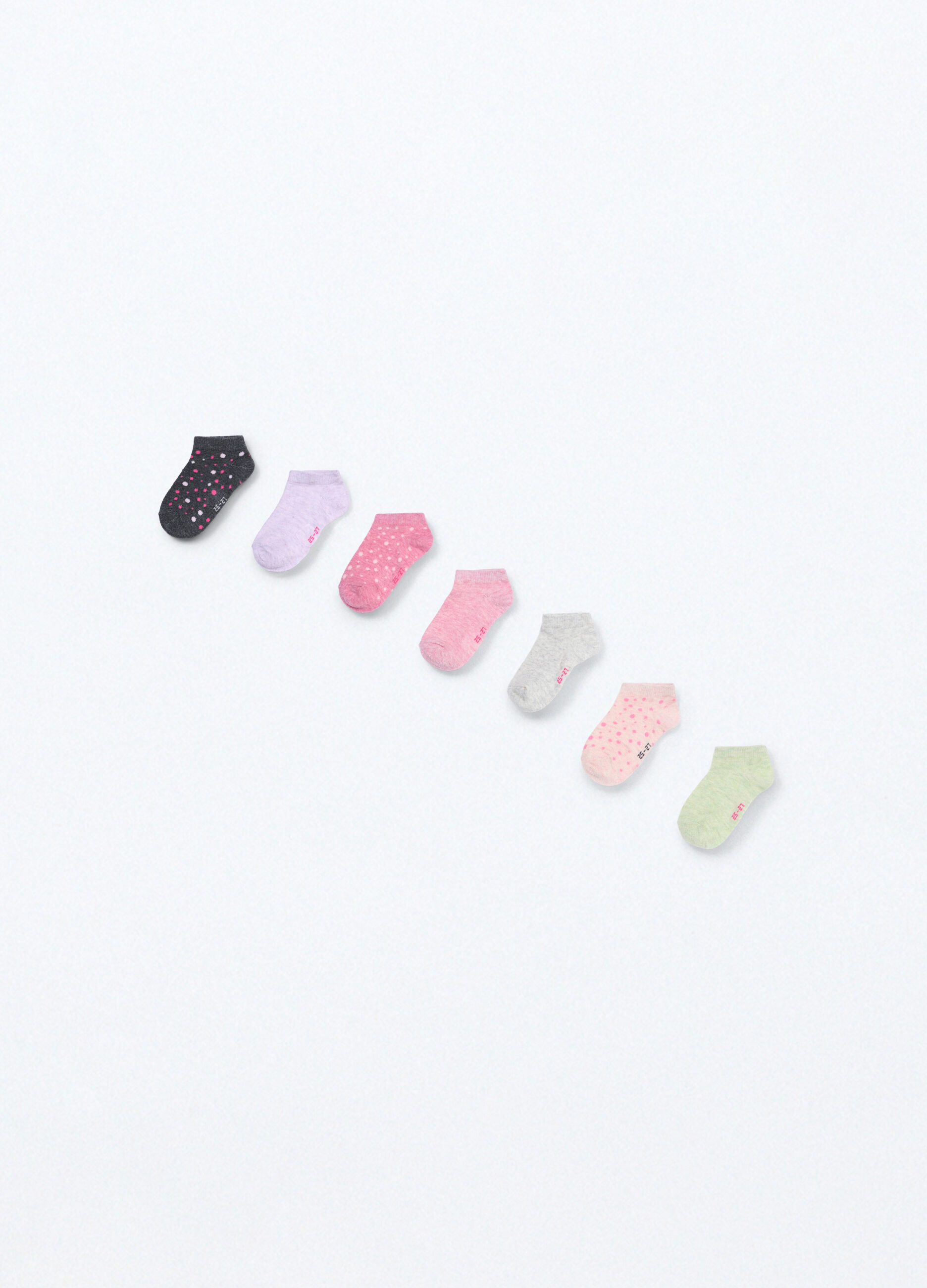 Pack 7 calze corte misto cotone bambina_1