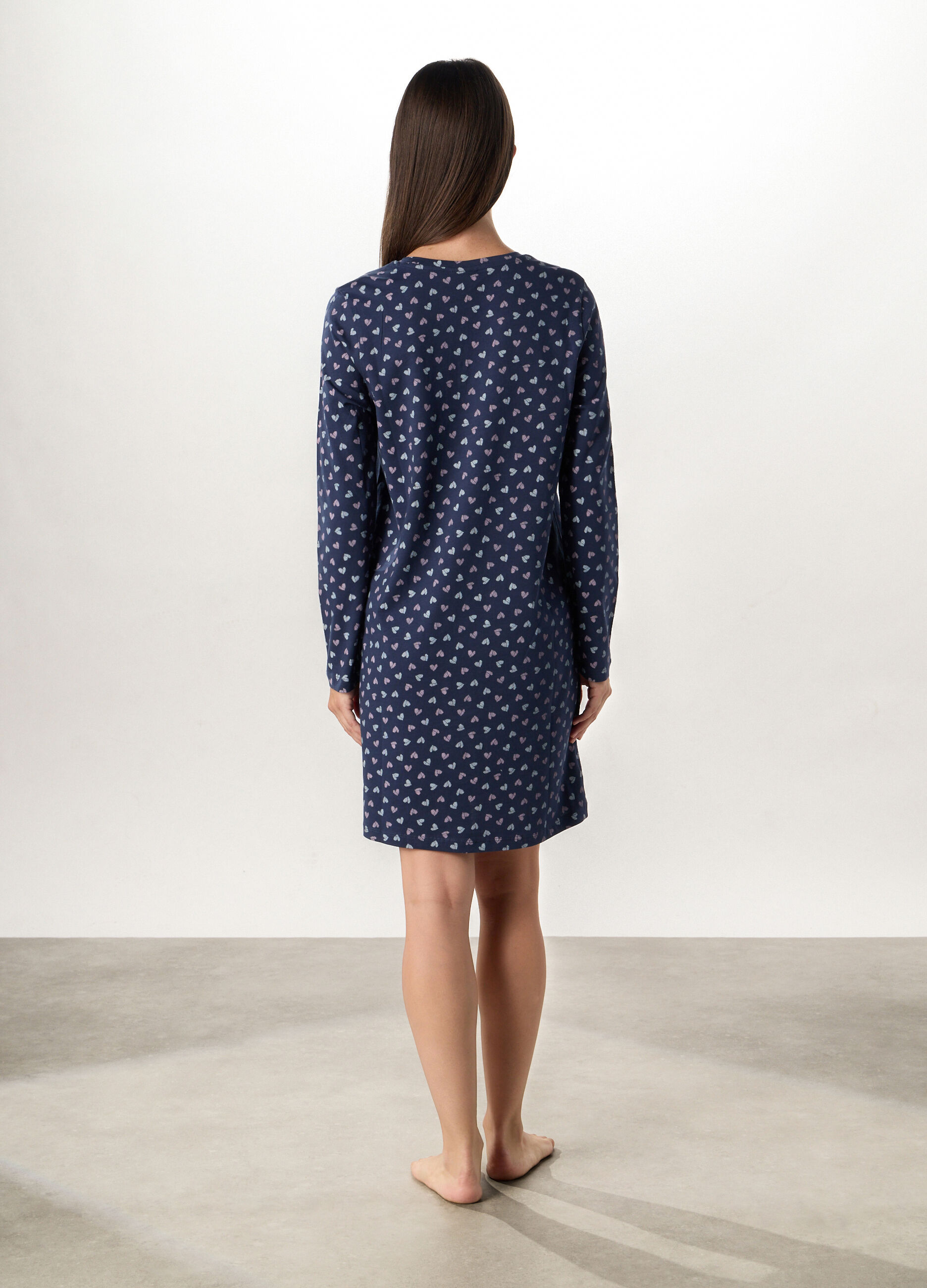 Camicia da notte in puro cotone donna_1