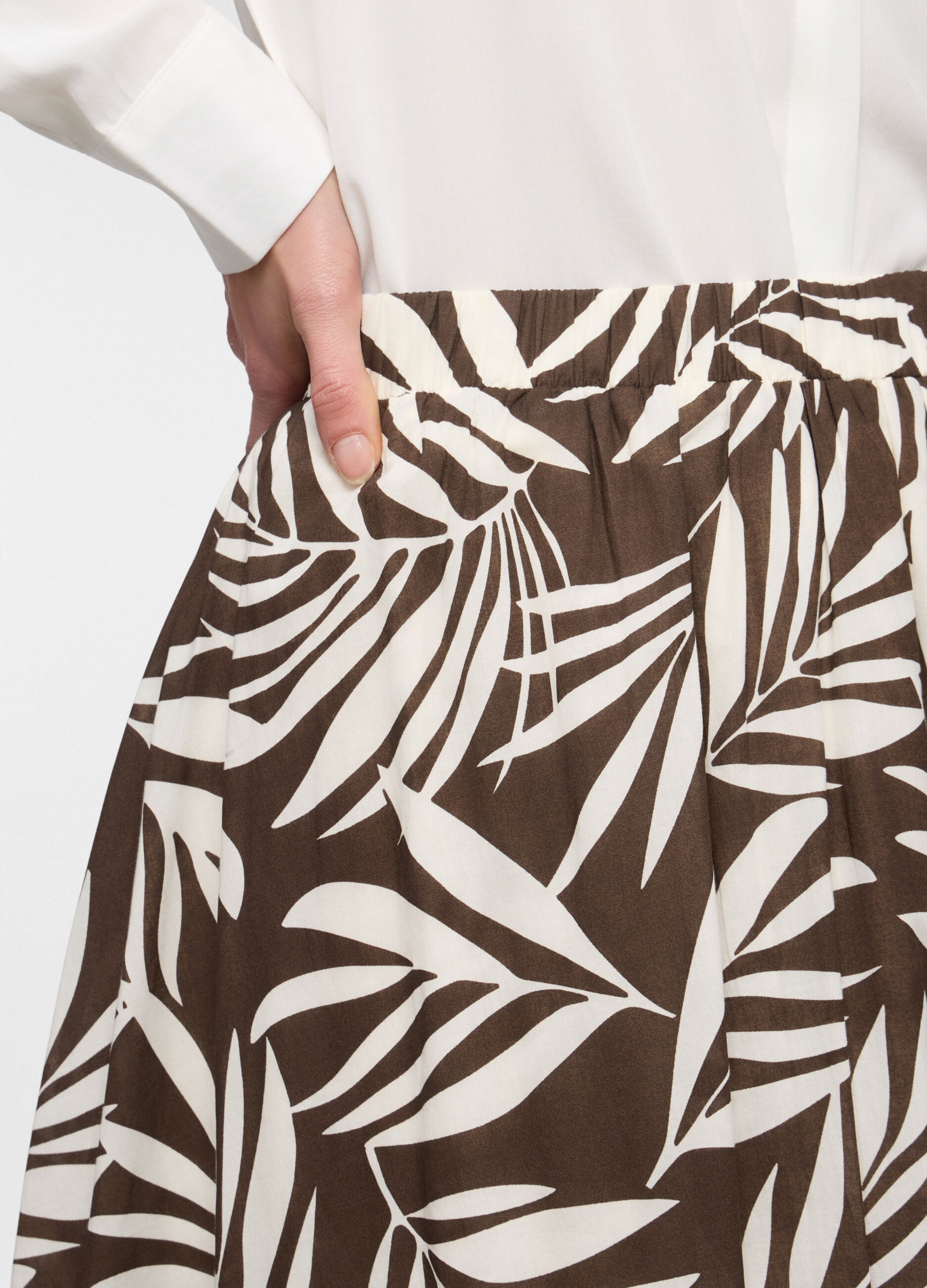 Gonna lunga in puro cotone voile donna_2