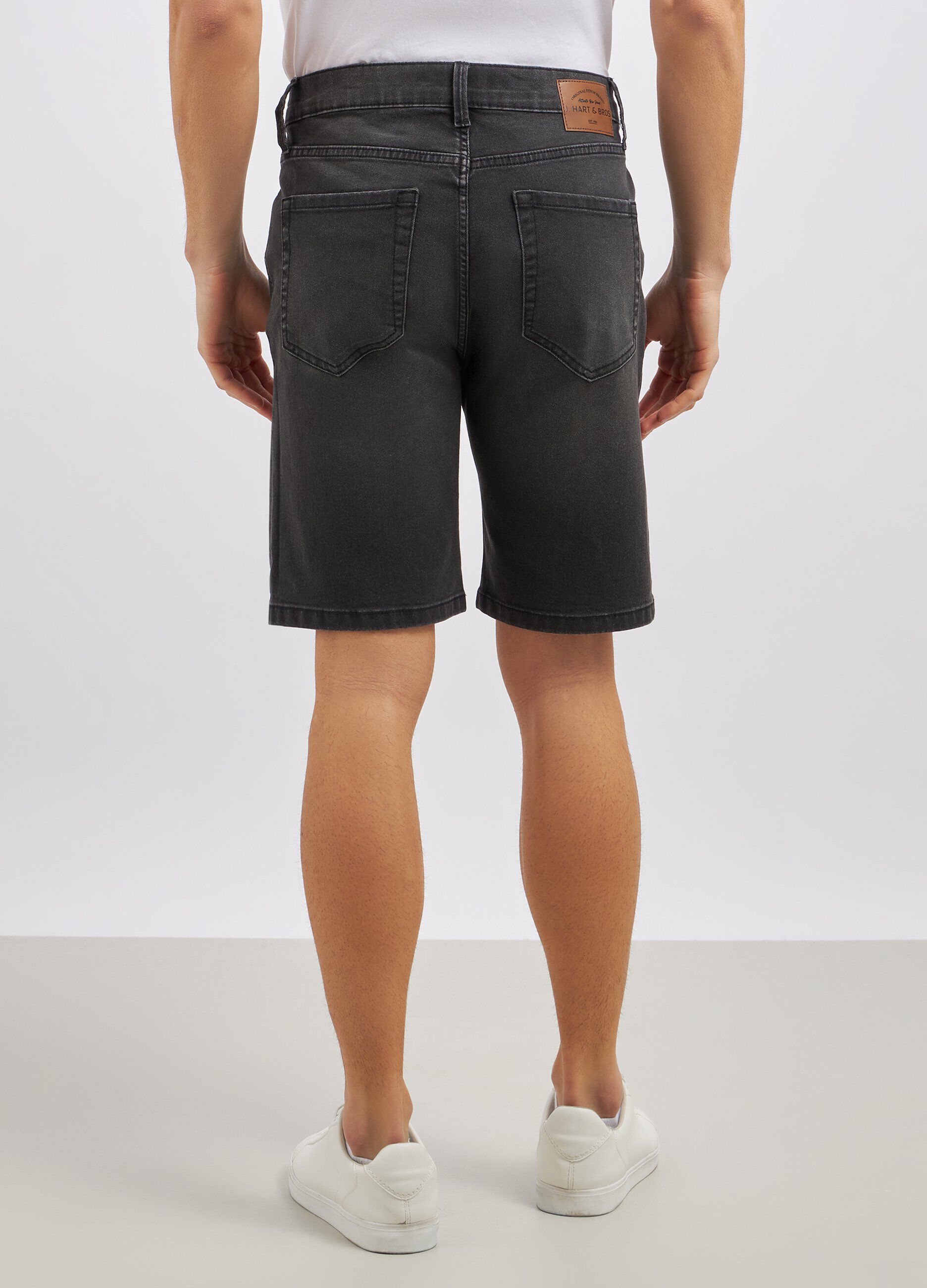 Shorts in denim di misto cotone uomo_2