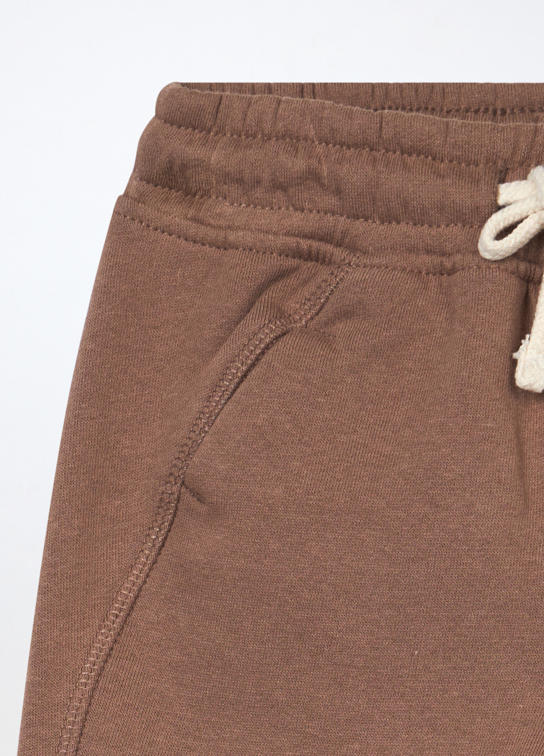 Pantaloni in french terry di puro cotone neonato_2